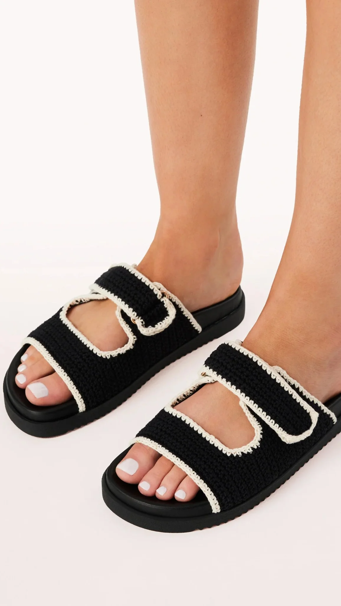 Abbot Sandals - Black / White Contrast - Image 2