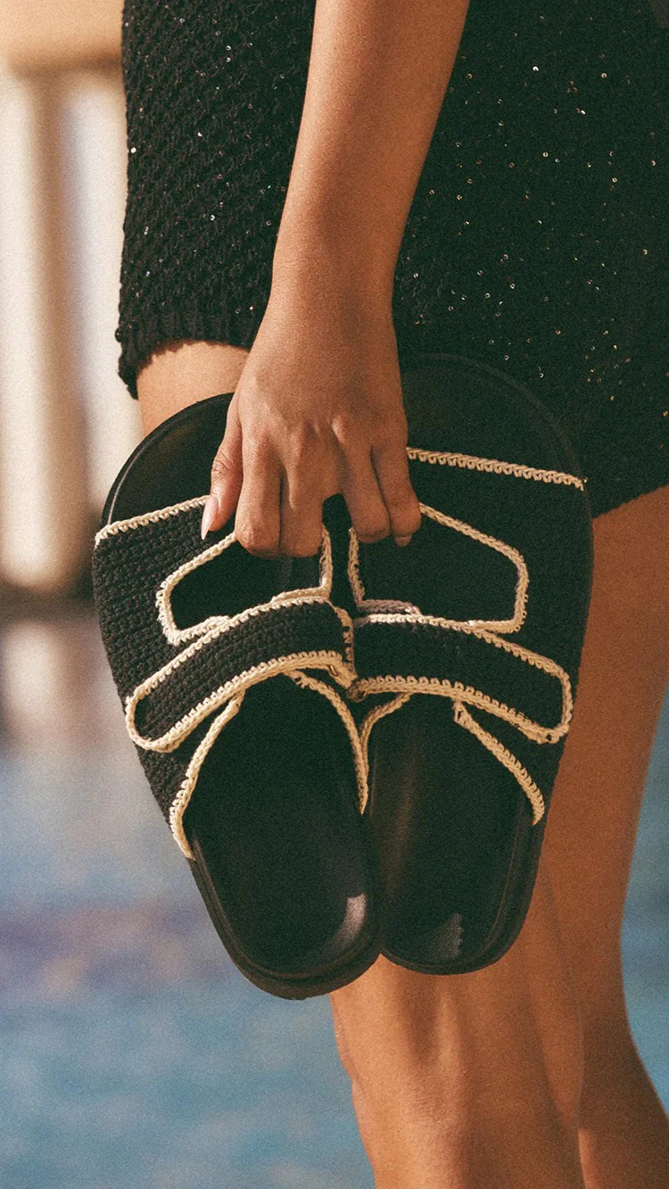 Abbot Sandals - Black / White Contrast - Image 3