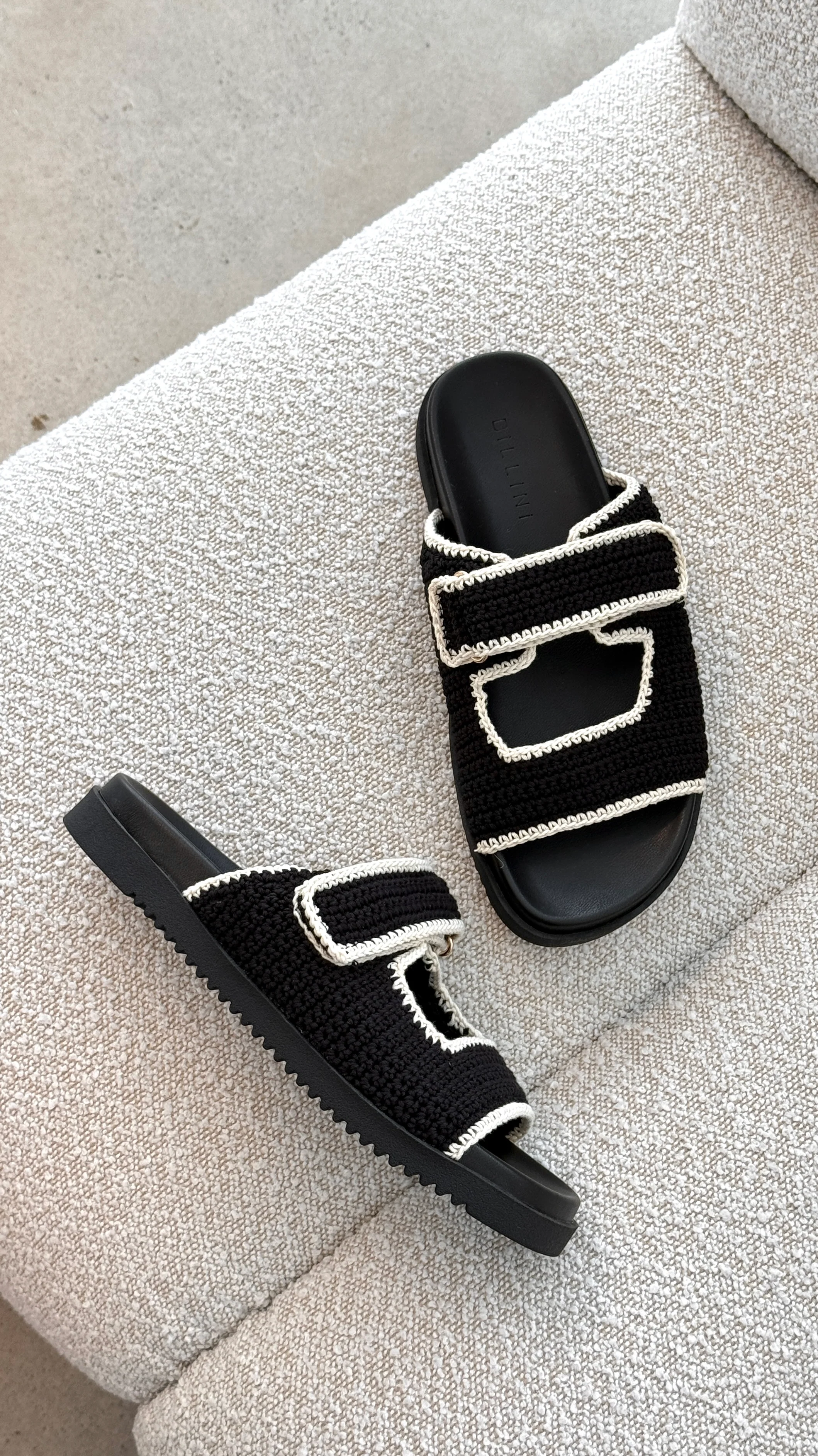 Abbot Sandals - Black / White Contrast - Image 4