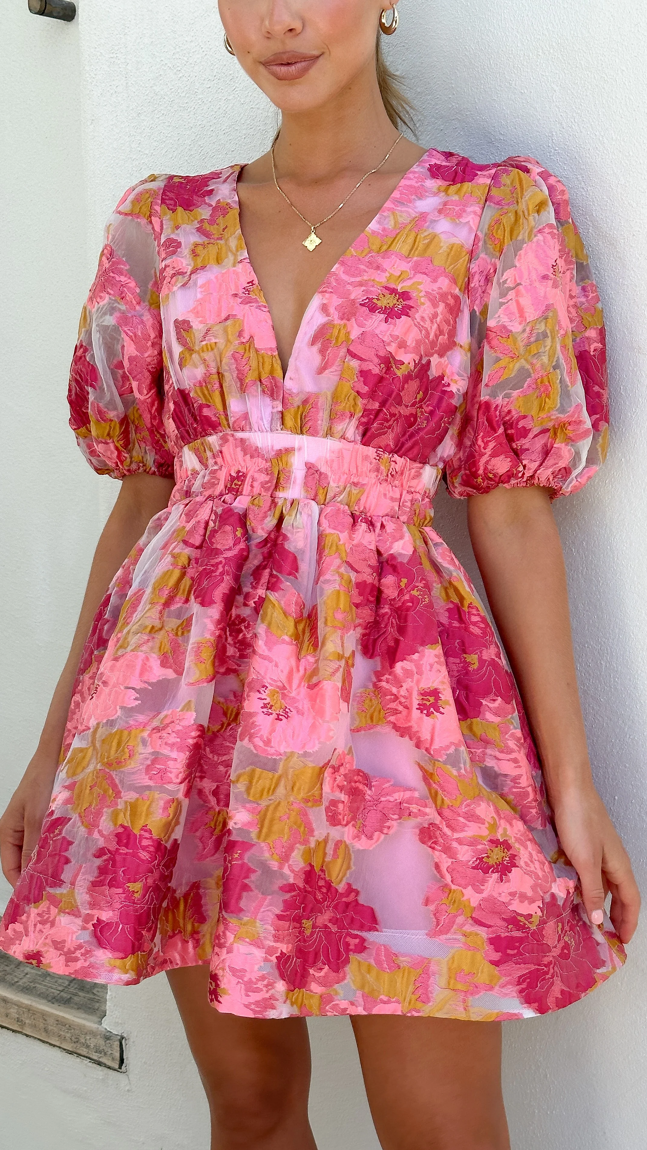 Abel Mini Dress - Pink - Image 4