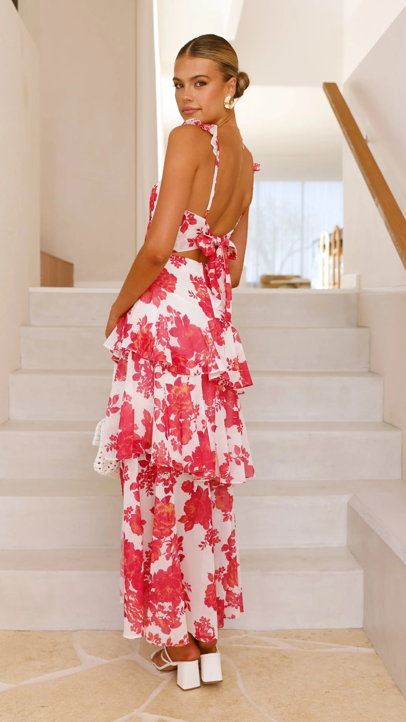 Achelle Maxi Dress - Red Floral - Image 2