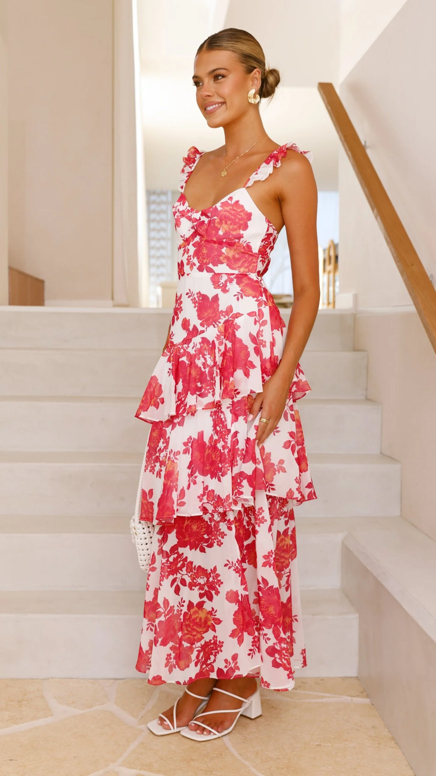 Achelle Maxi Dress - Red Floral - Image 3