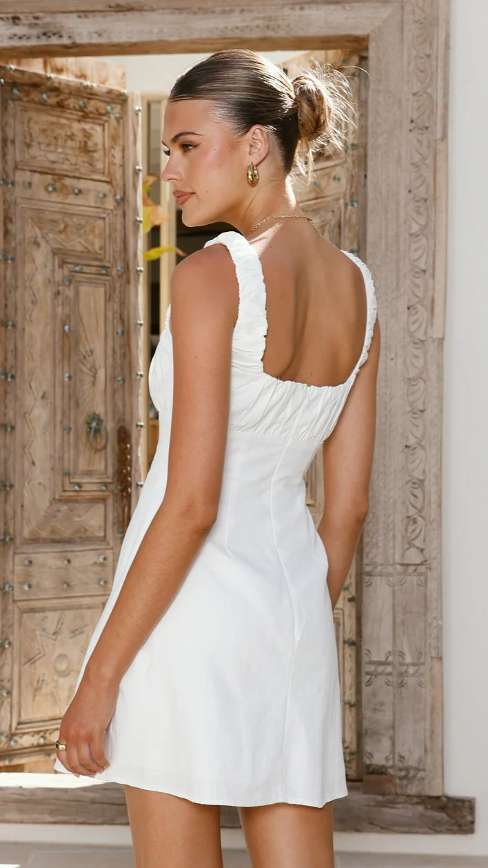 Adley Mini Dress - White - Image 2