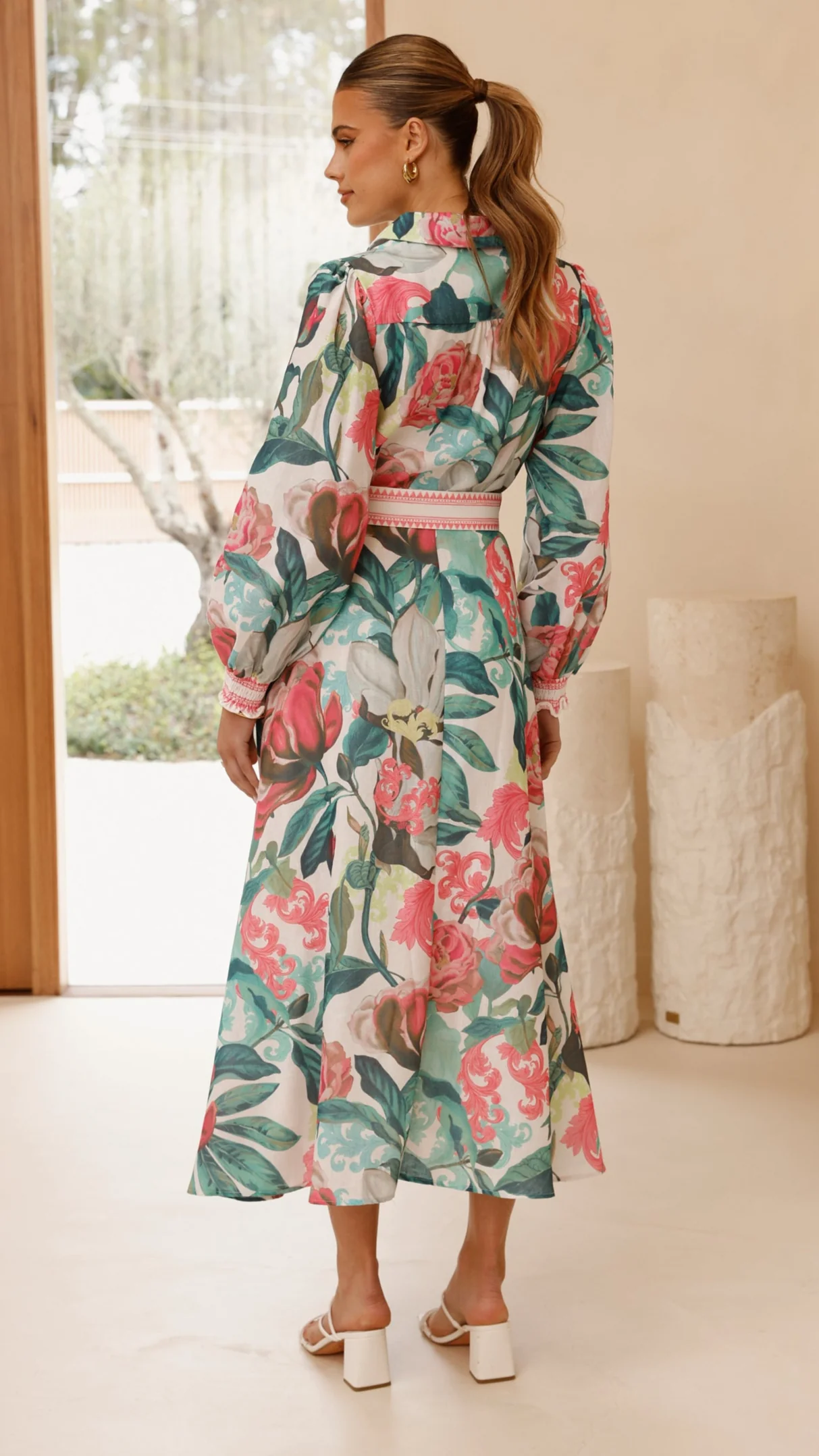 Aida Long Sleeve Maxi Dress - Spritz Pink - Image 2