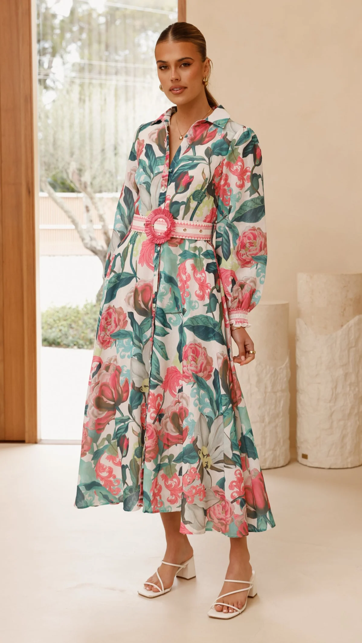 Aida Long Sleeve Maxi Dress - Spritz Pink - Image 6