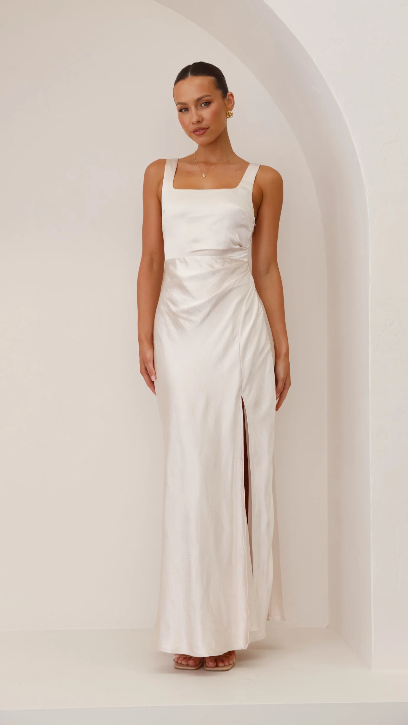 Alaria Maxi Dress - Champagne - Image 13