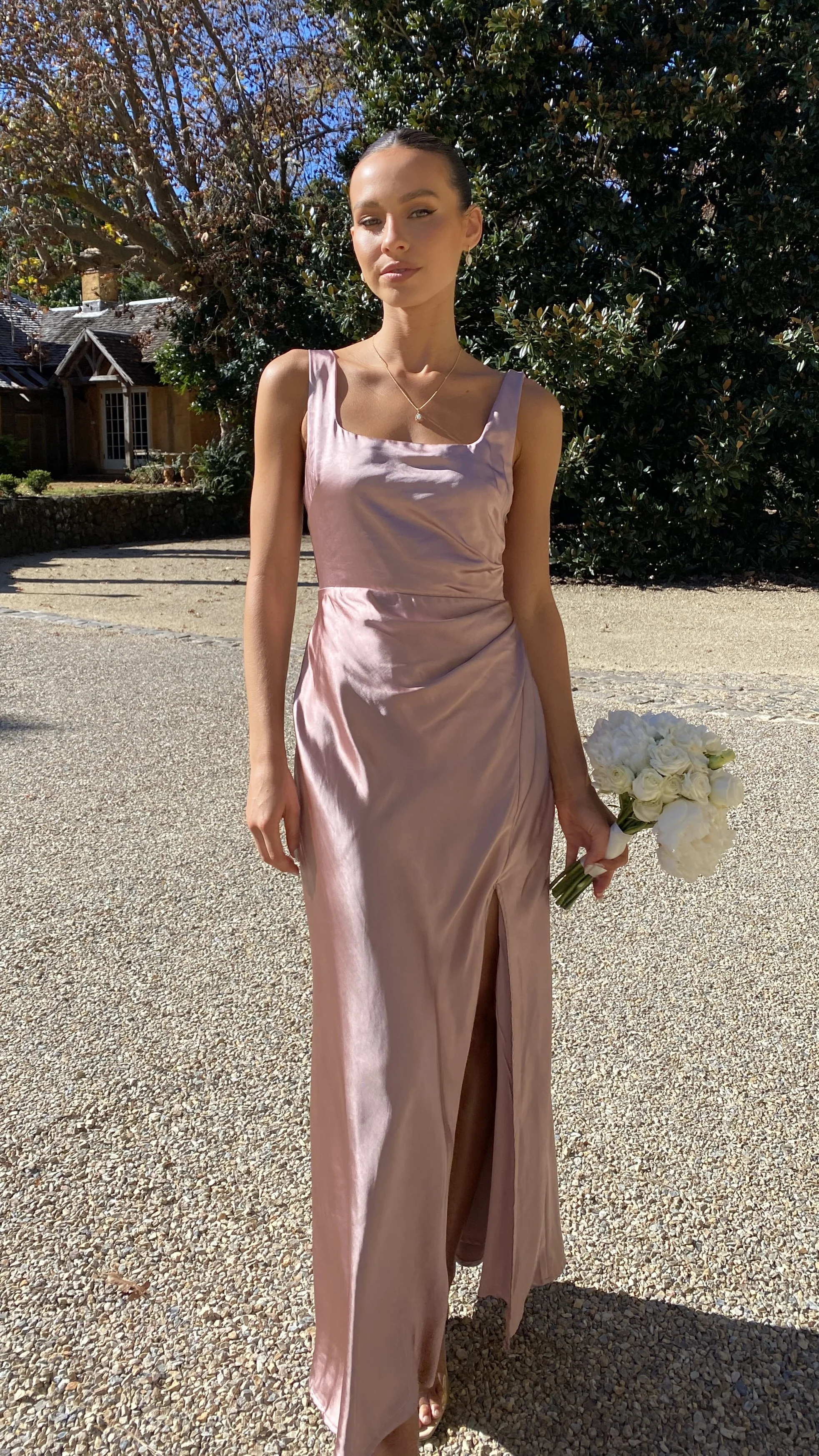 Alaria Maxi Dress - Dusty Pink - Image 14