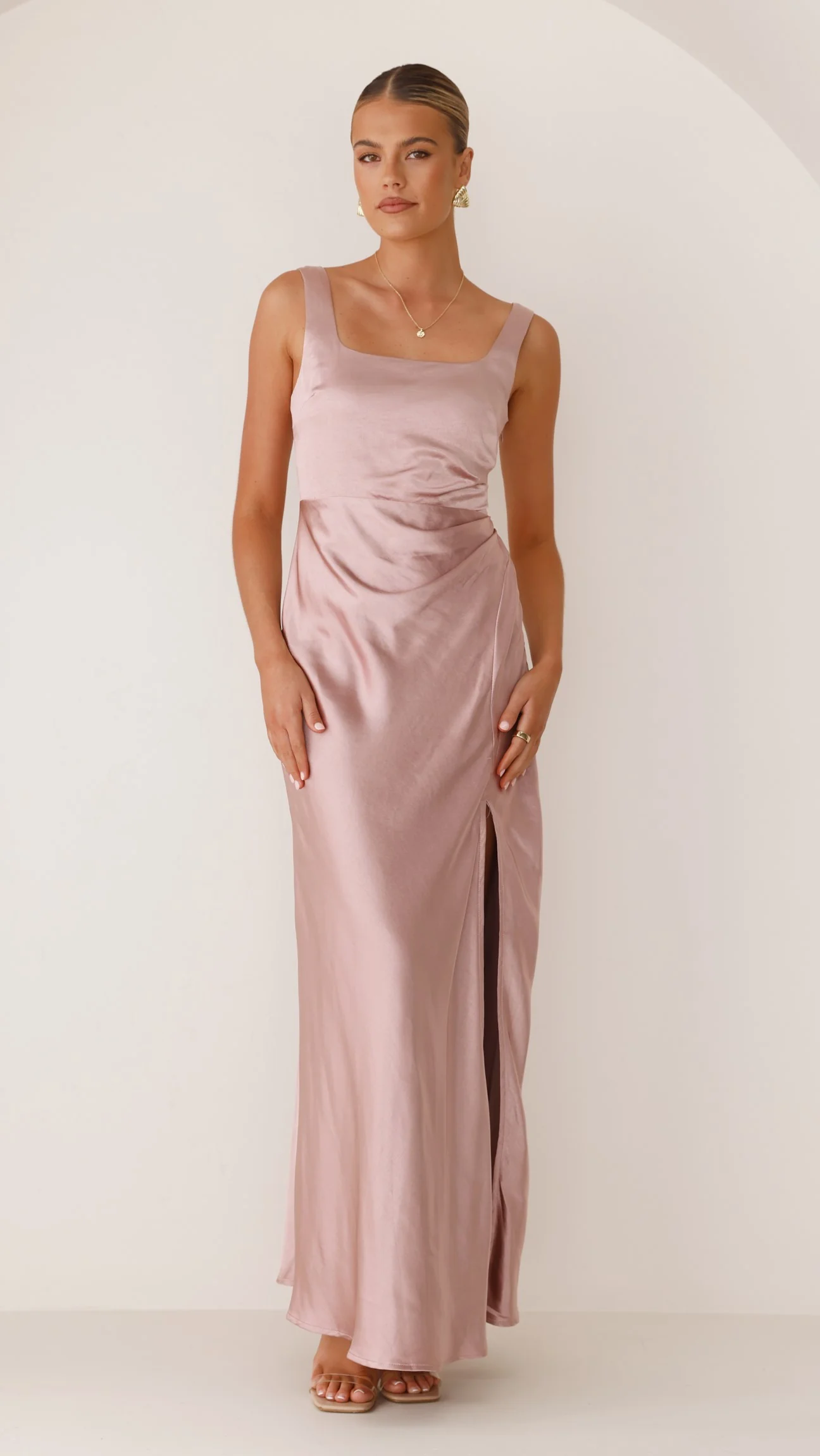 Alaria Maxi Dress - Dusty Pink - Image 17