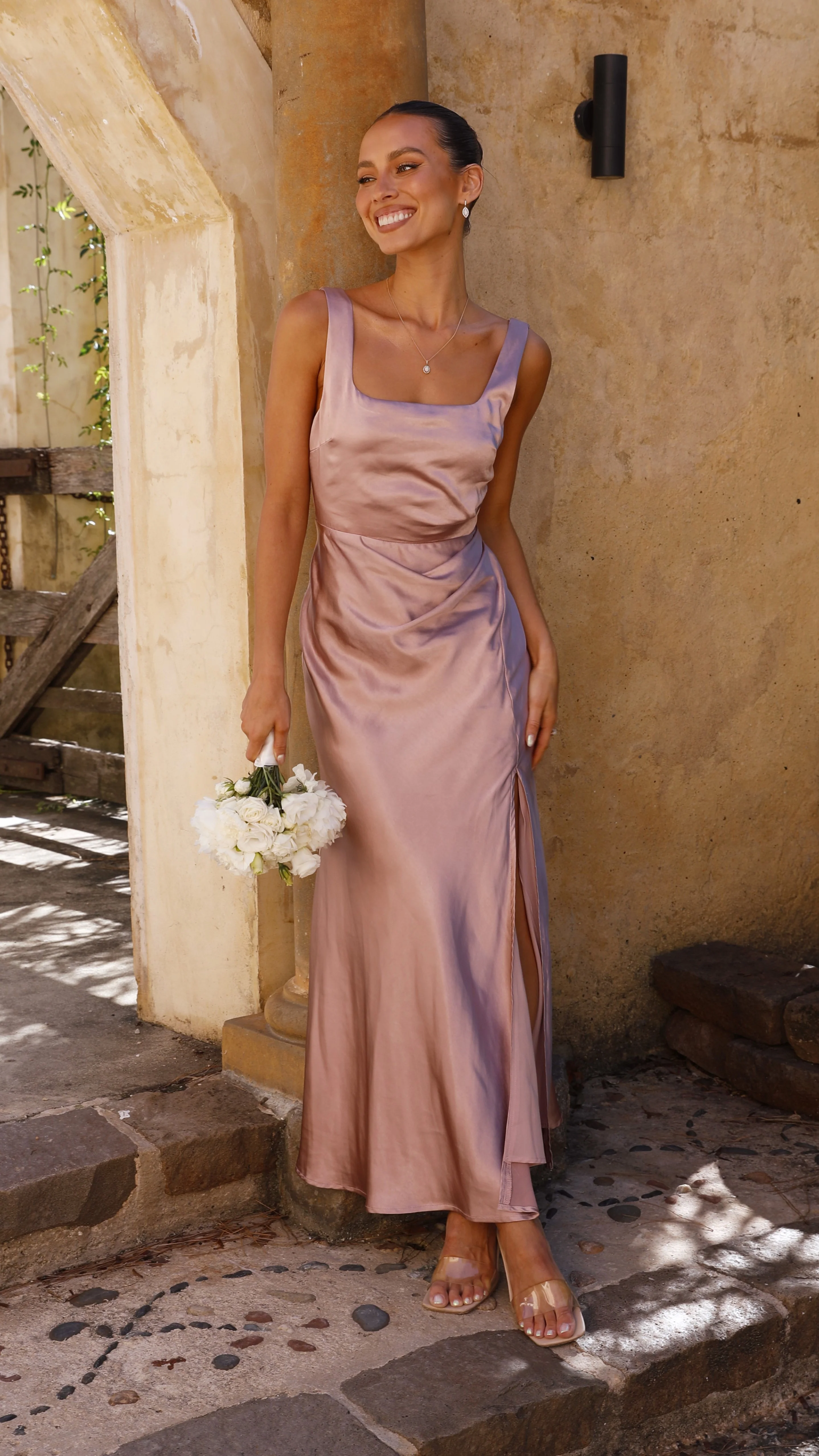 Alaria Maxi Dress - Dusty Pink - Image 21