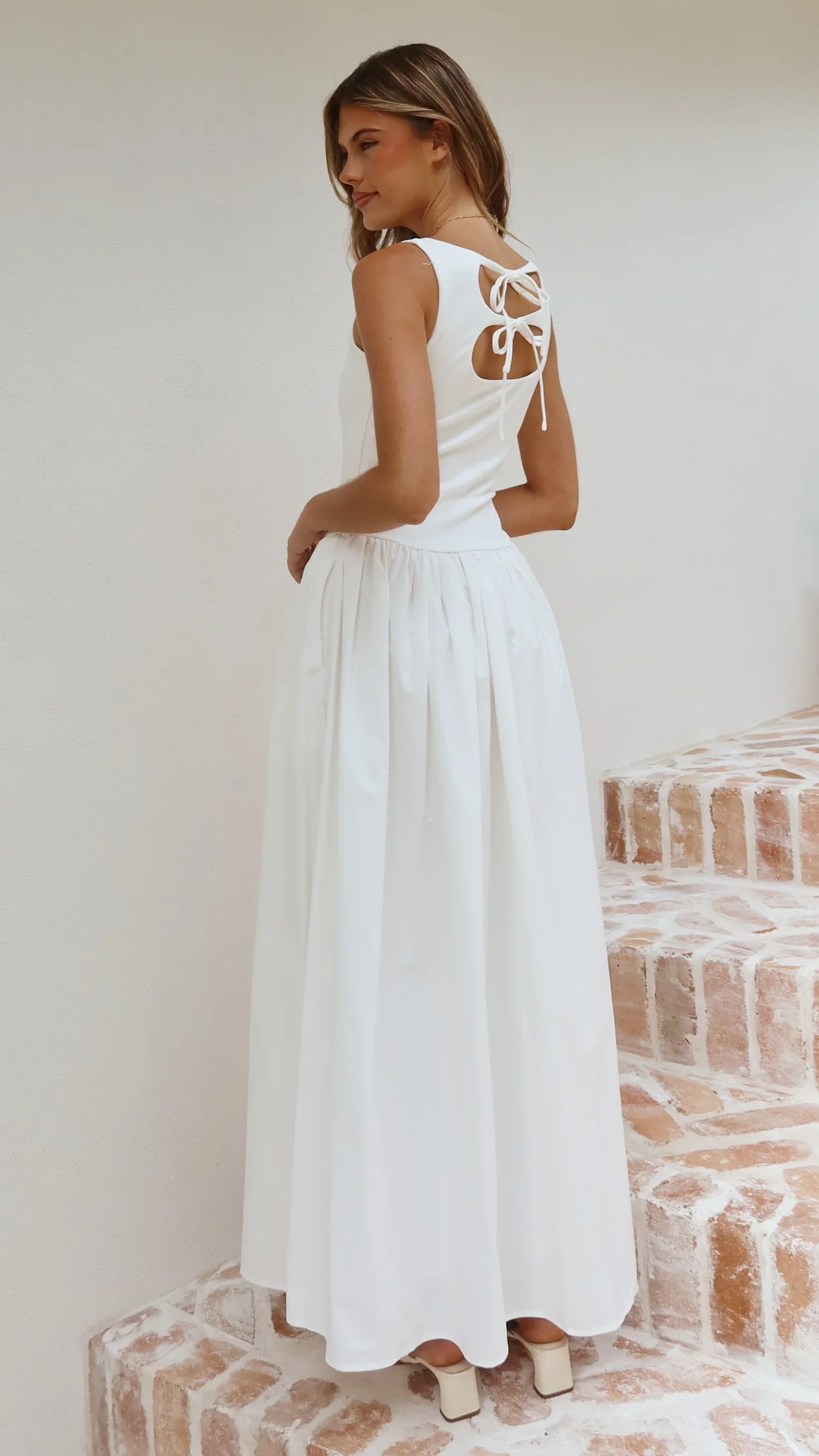 Alita Maxi Dress - White - Image 3