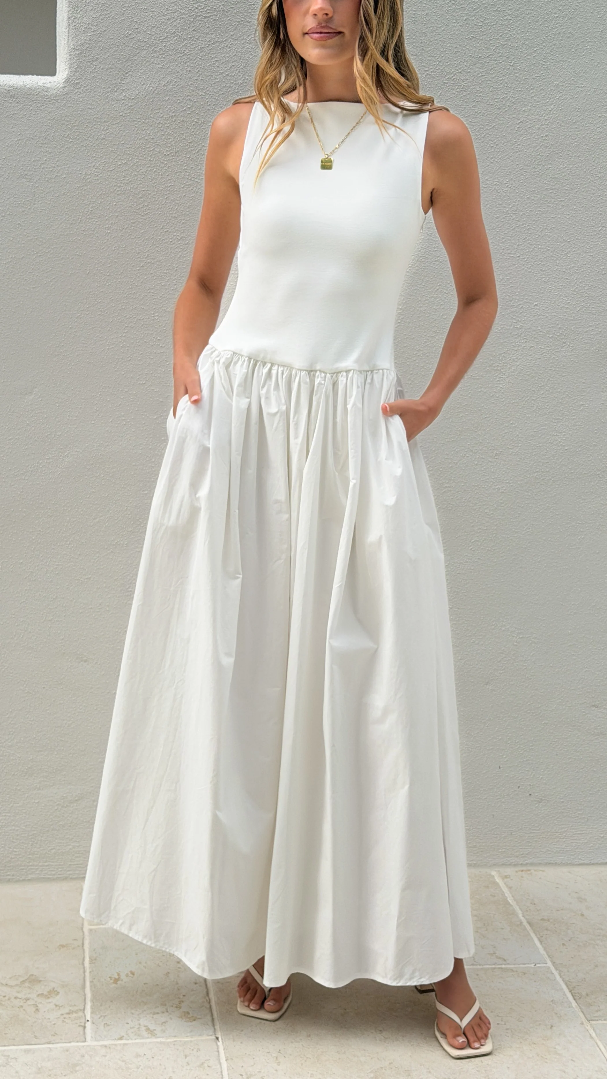 Alita Maxi Dress - White - Image 5