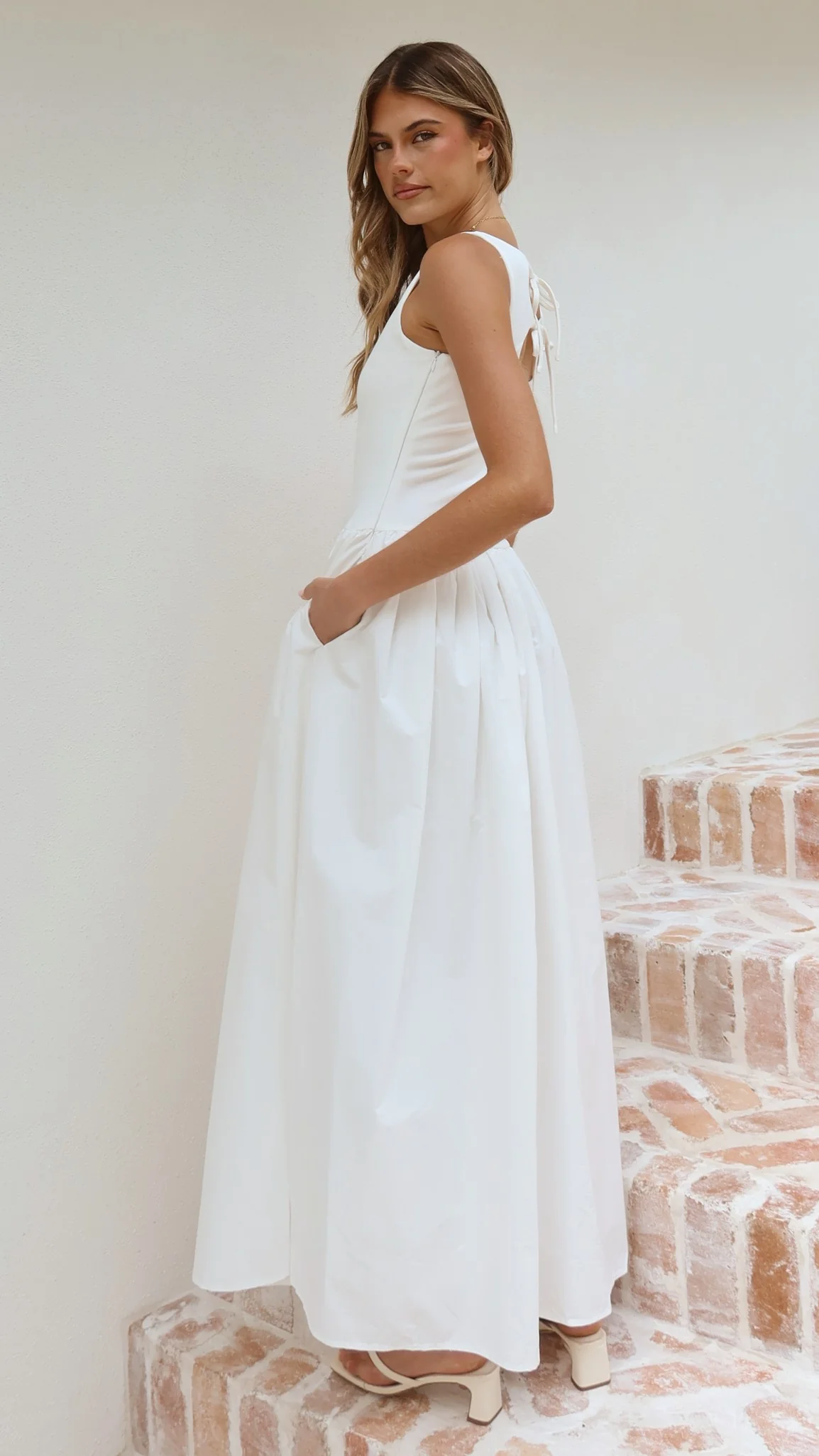 Alita Maxi Dress - White - Image 6