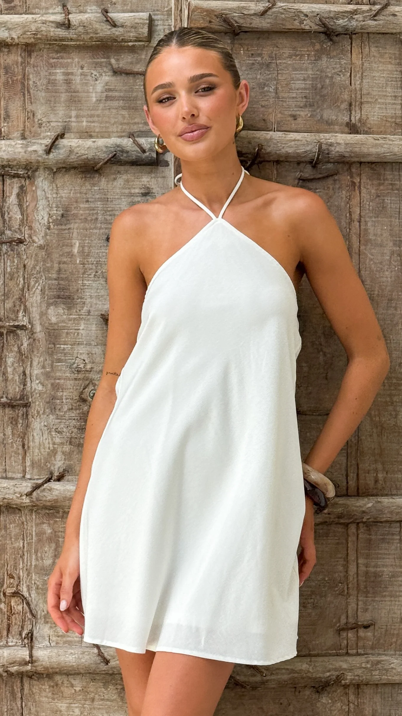 Alita Mini Dress - White - Image 6