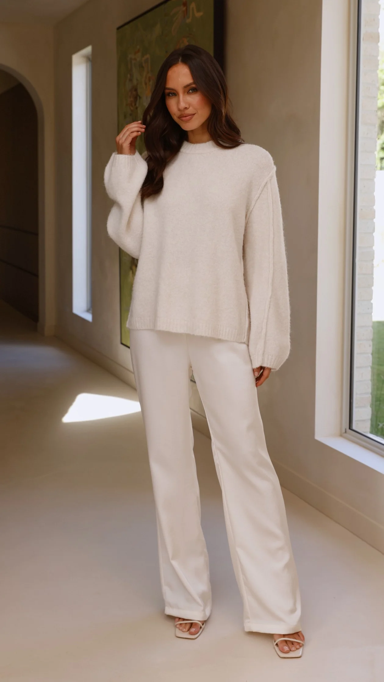Ally Knit Sweater - Cream - Image 7