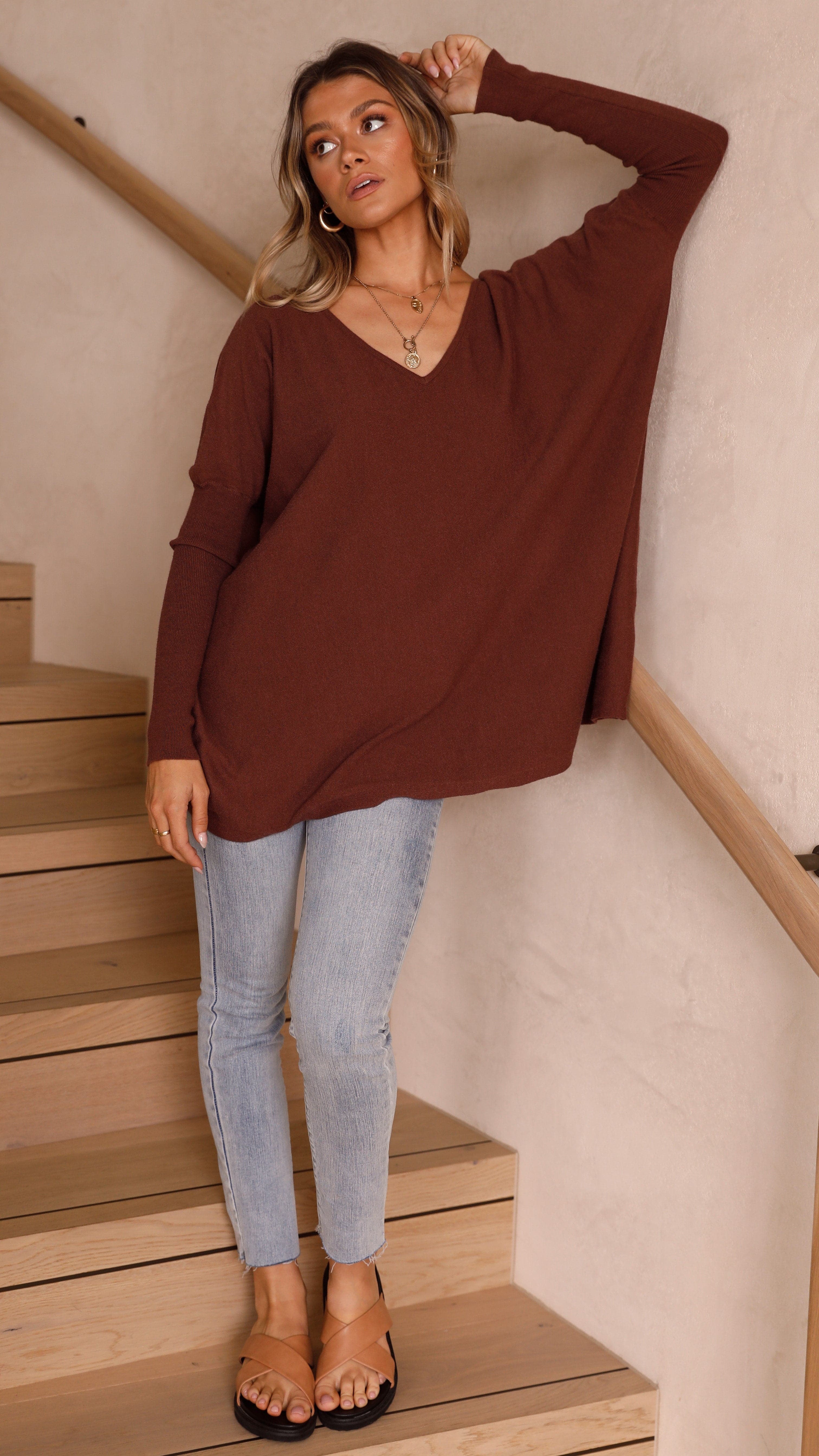 Amalia Knit Top - Chocolate - Image 10