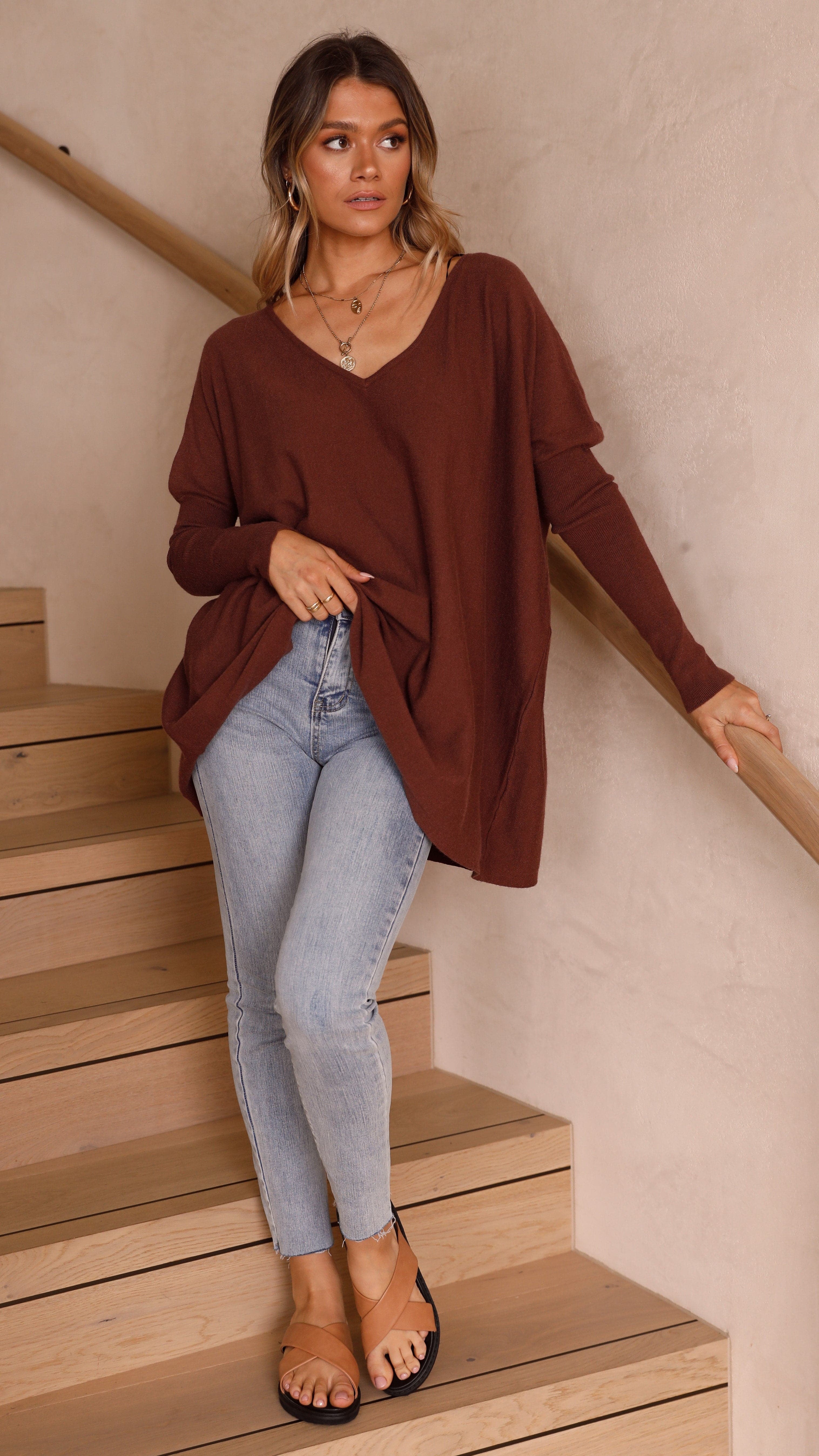 Amalia Knit Top - Chocolate - Image 12
