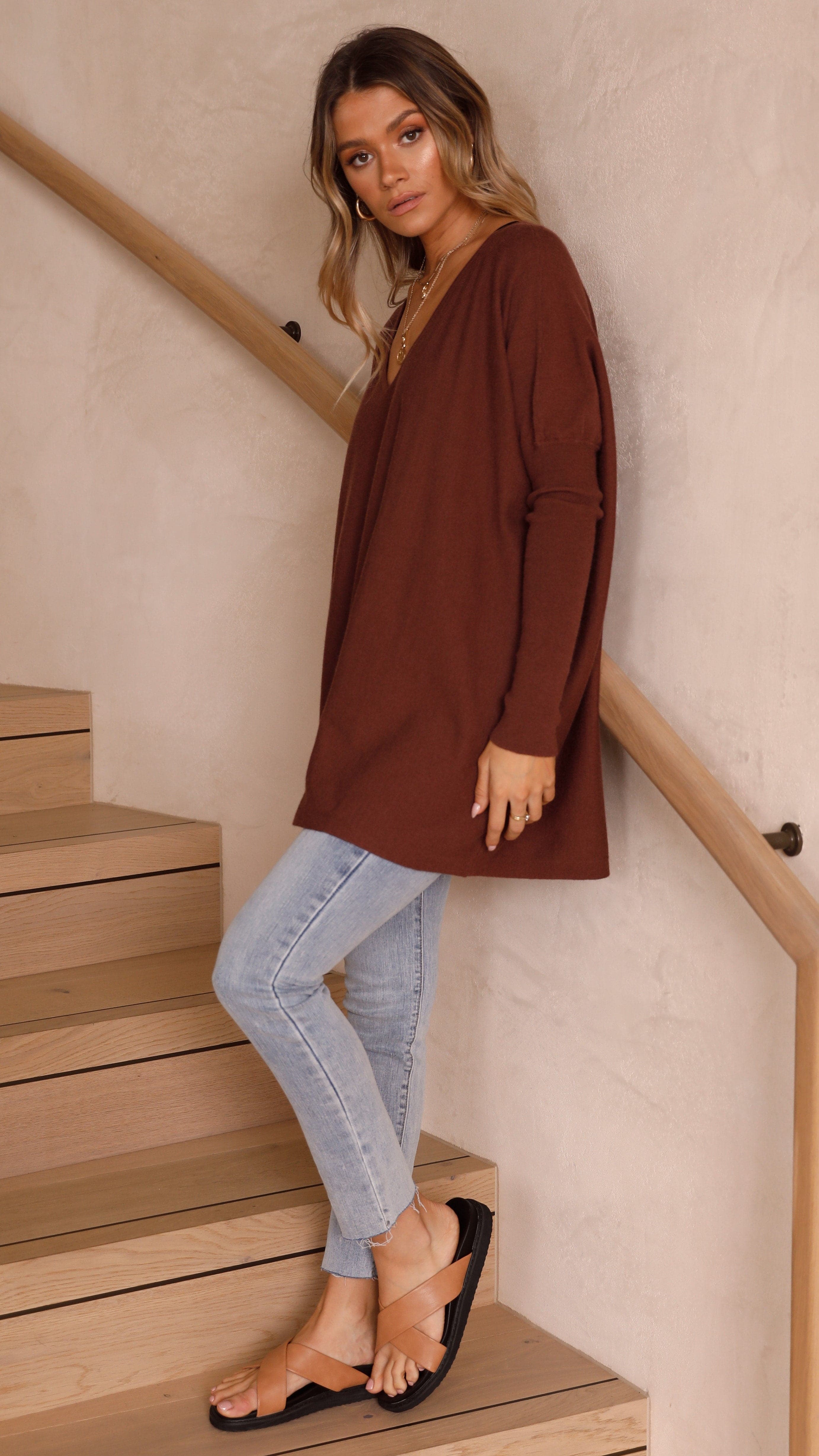 Amalia Knit Top - Chocolate - Image 14
