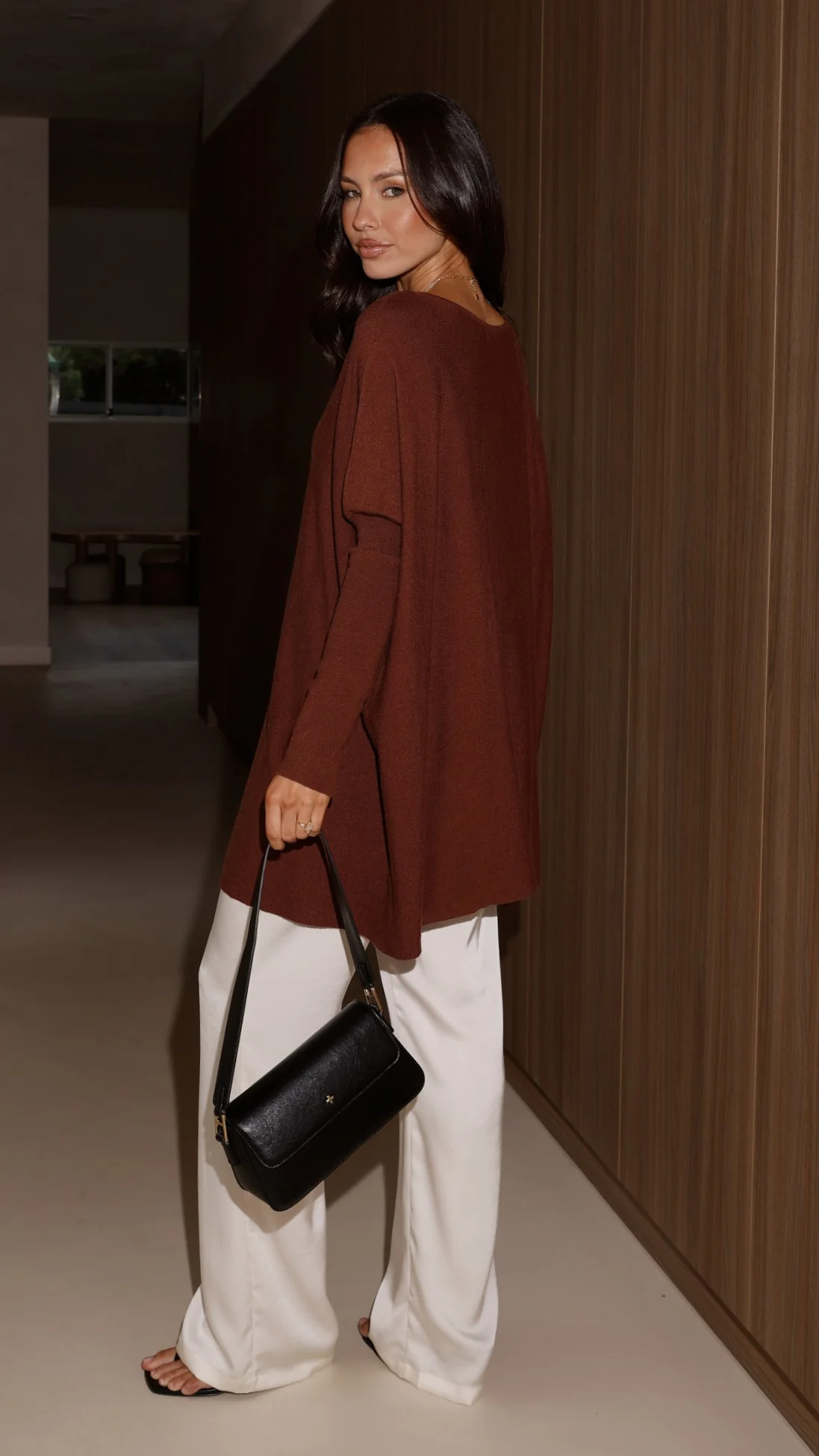 Amalia Knit Top - Chocolate - Image 4