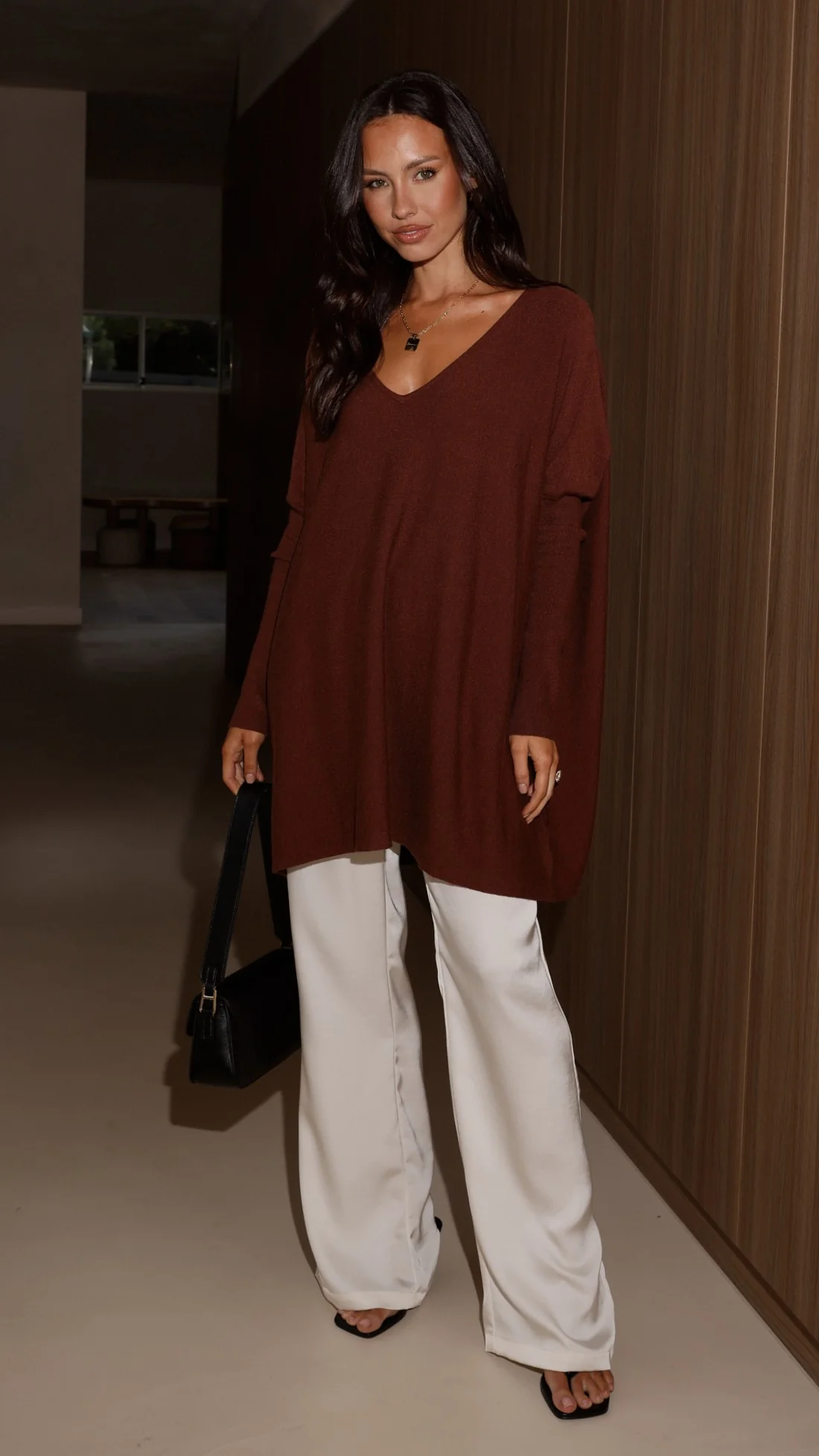 Amalia Knit Top - Chocolate - Image 5