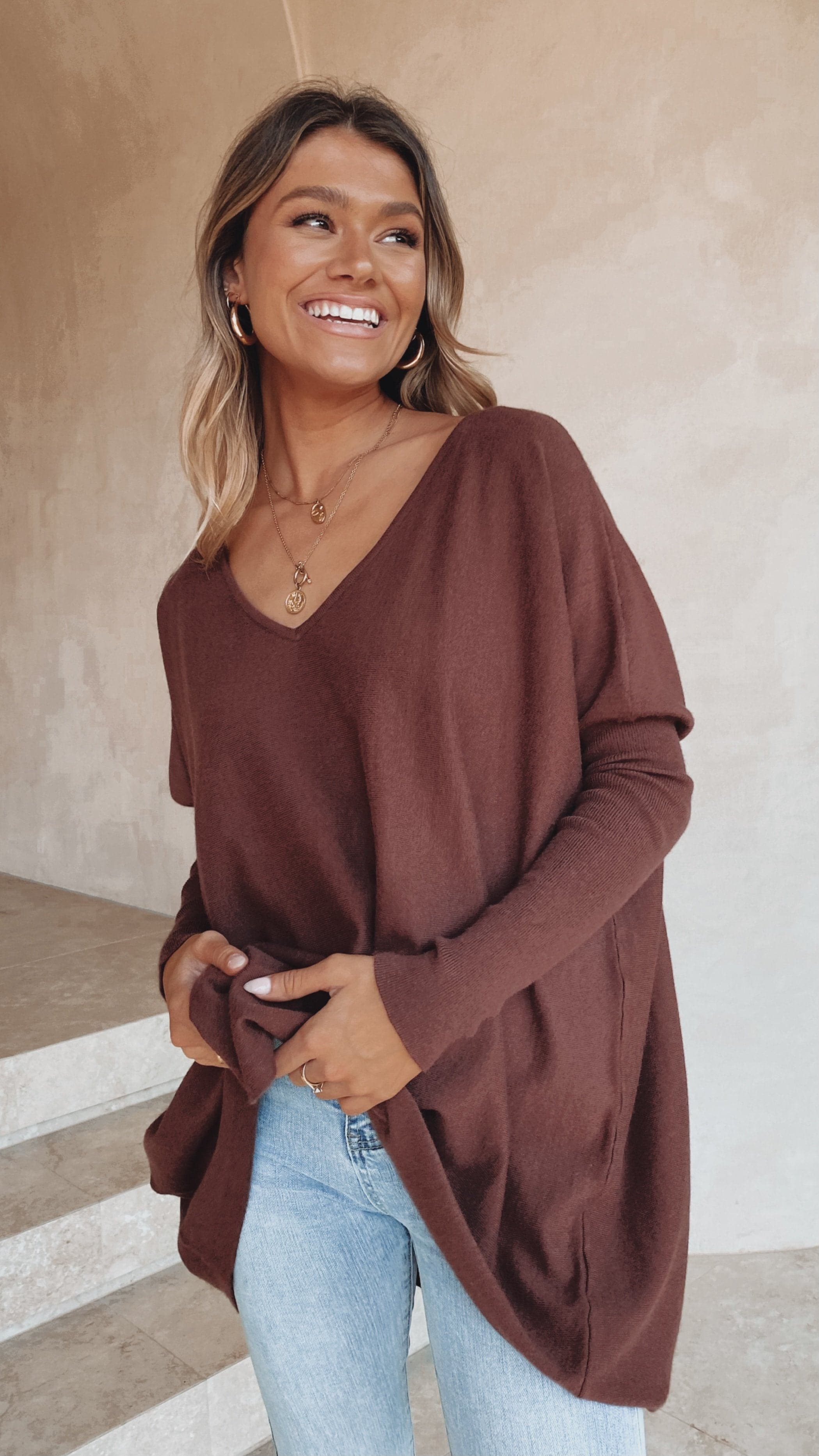 Amalia Knit Top - Chocolate - Image 6