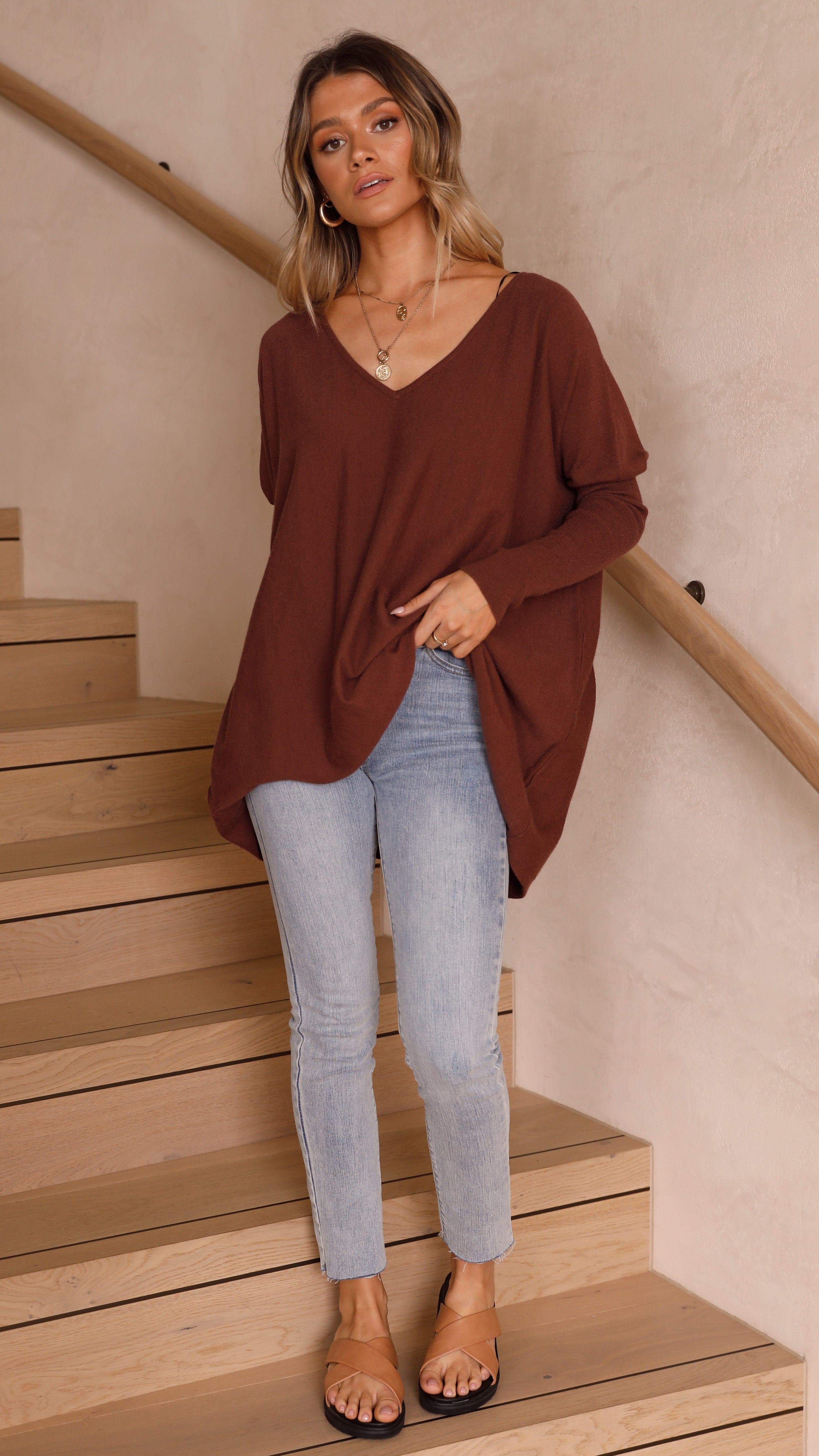 Amalia Knit Top - Chocolate - Image 7