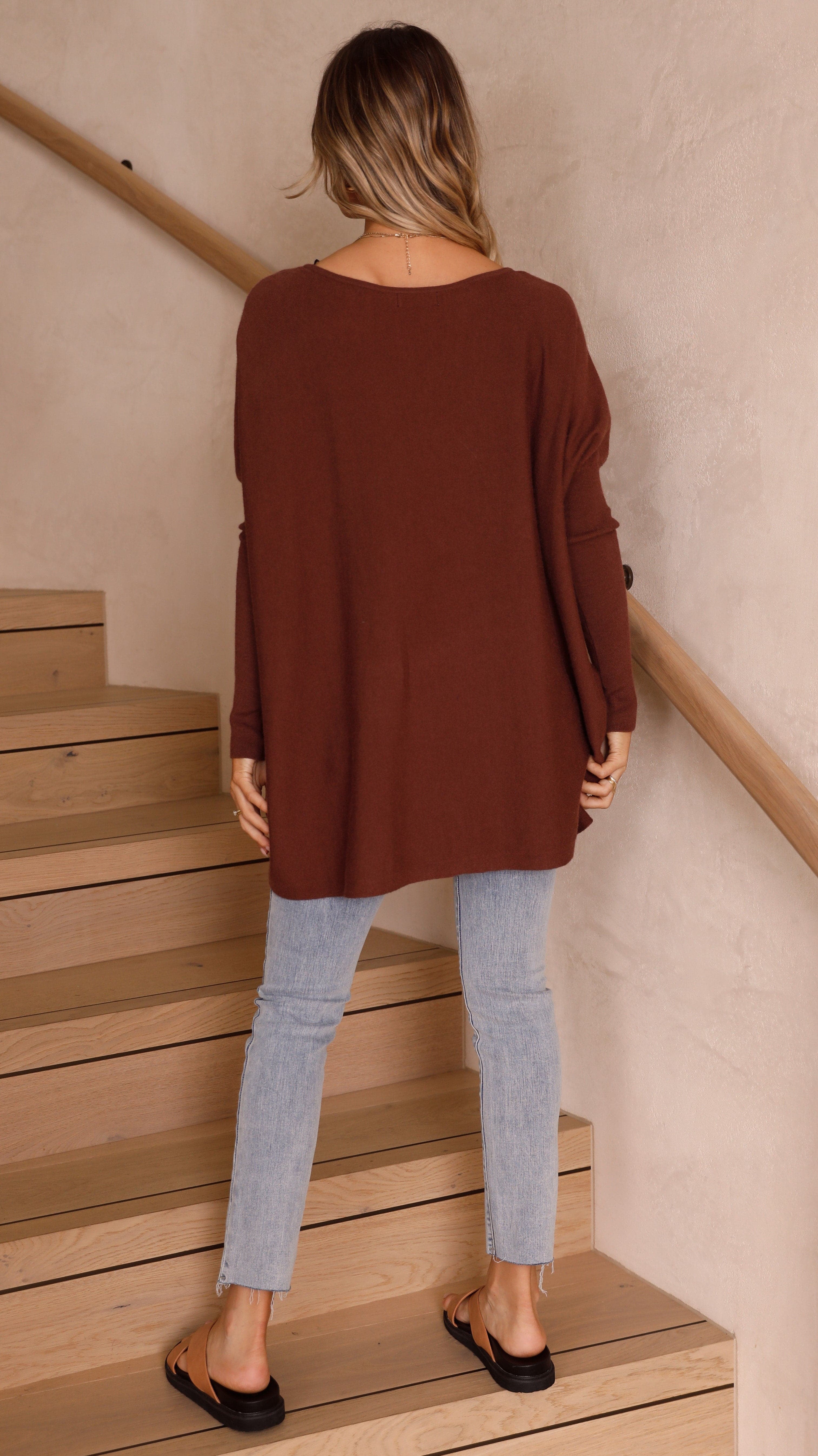 Amalia Knit Top - Chocolate - Image 8