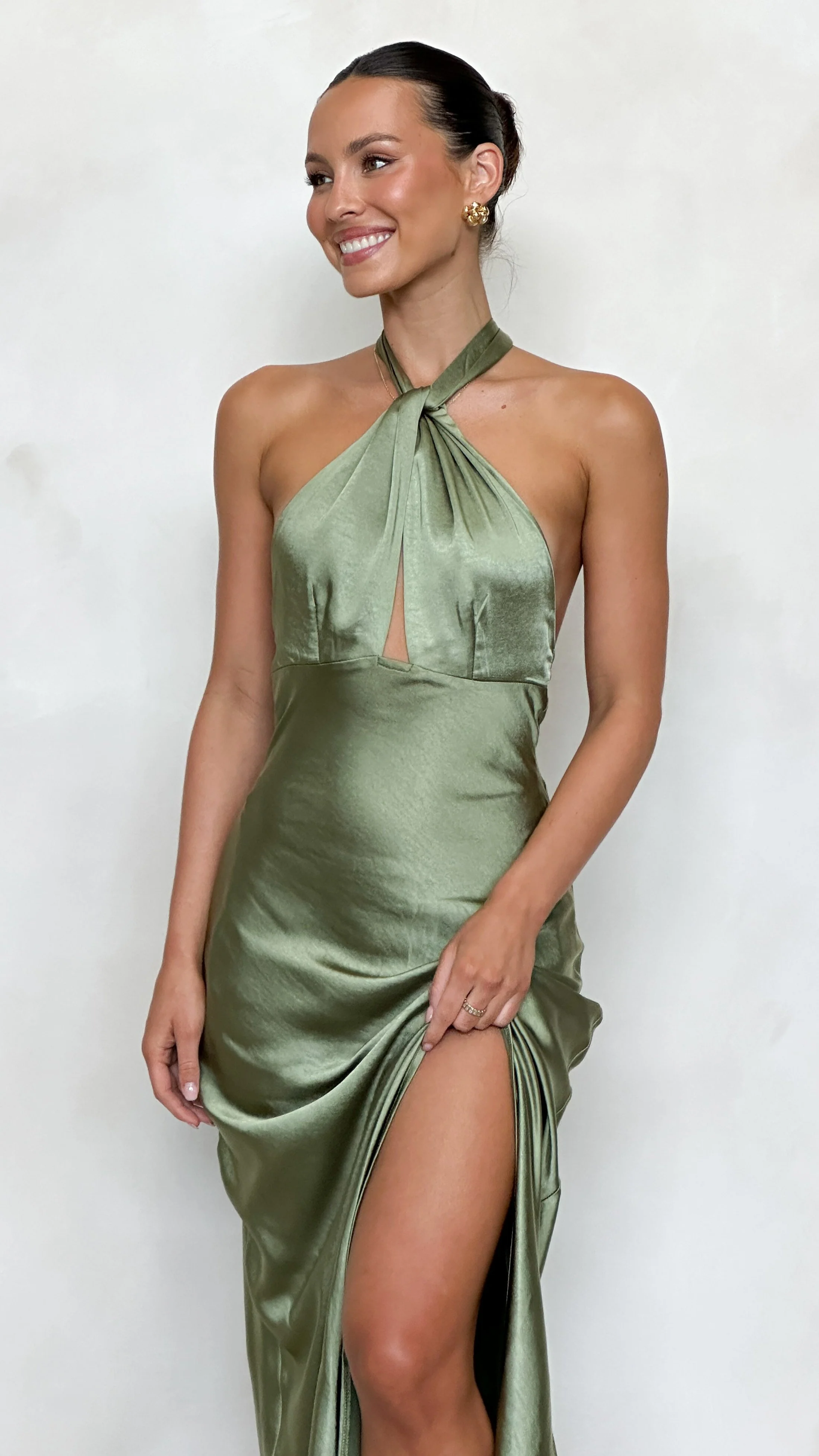 Amalia Maxi Dress - Olive - Image 27