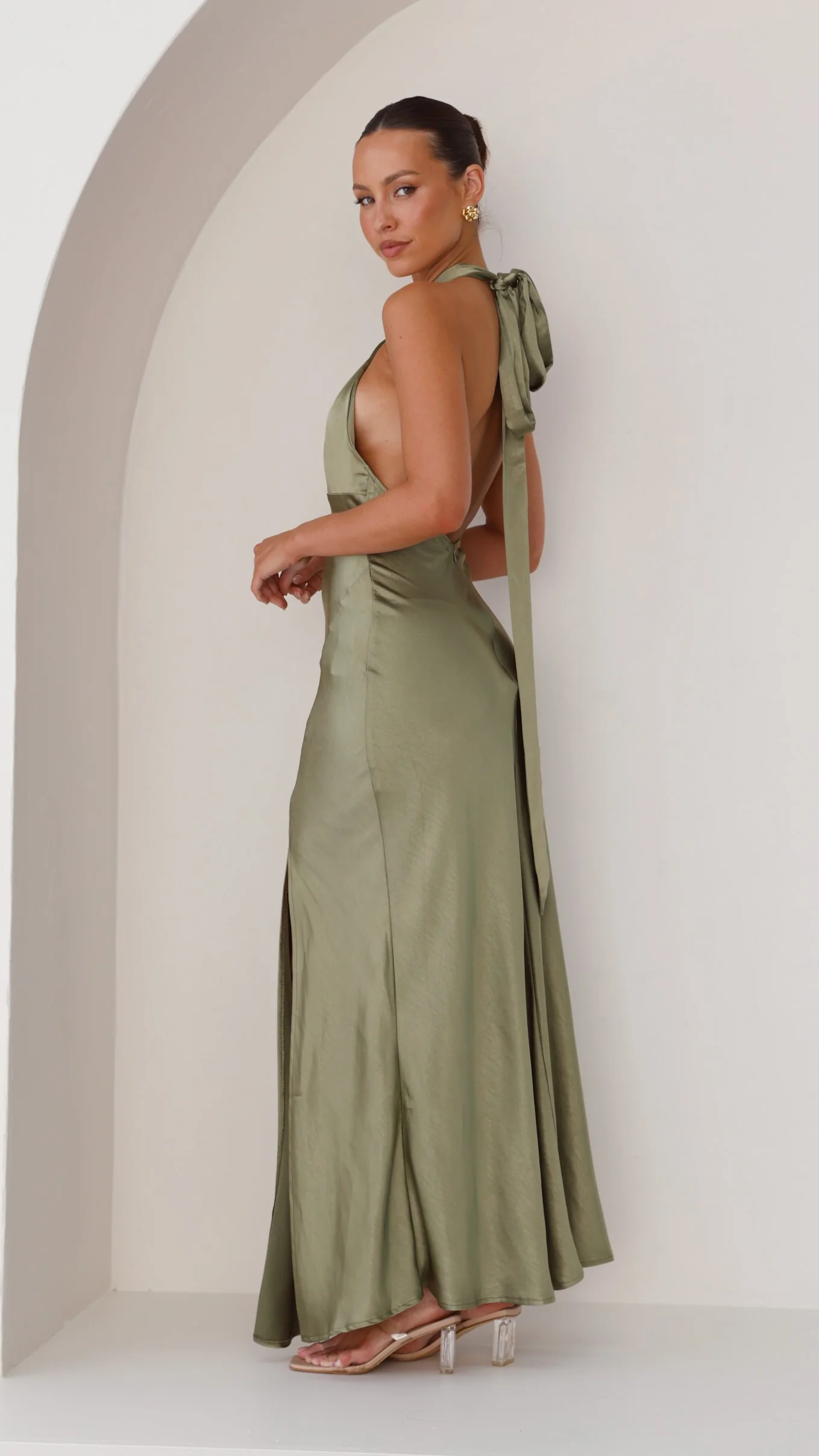 Amalia Maxi Dress - Olive - Image 28