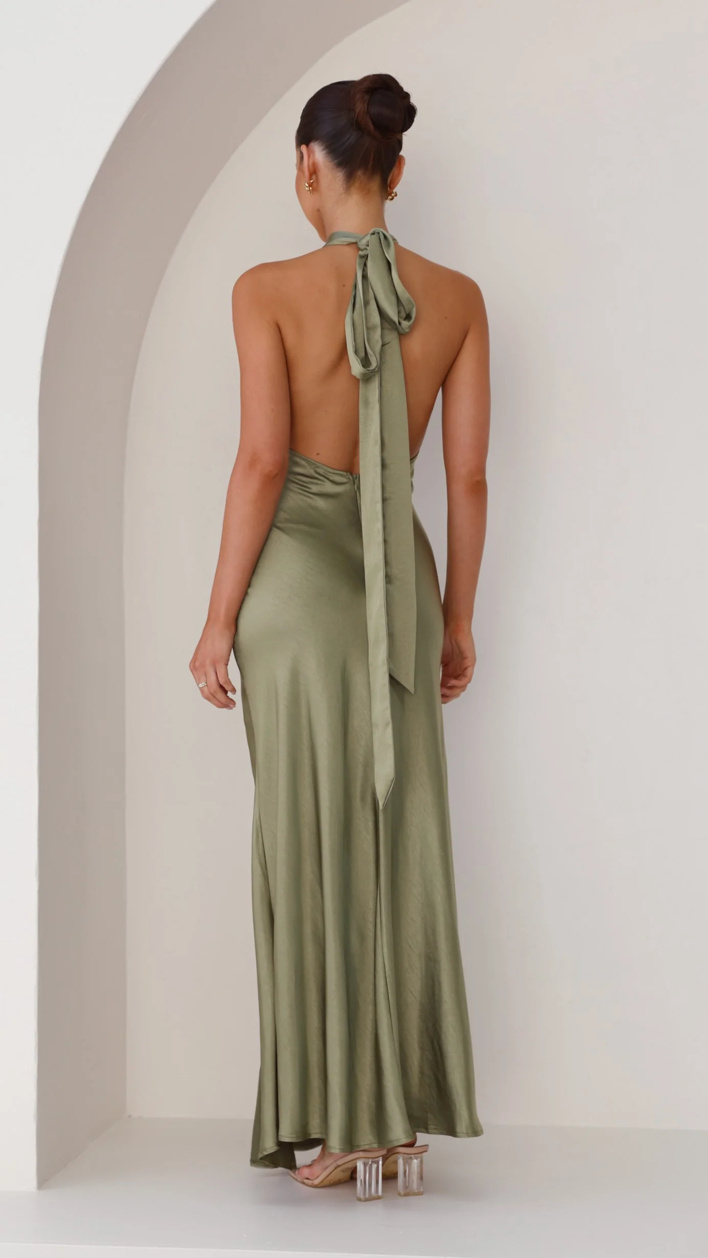 Amalia Maxi Dress - Olive - Image 3