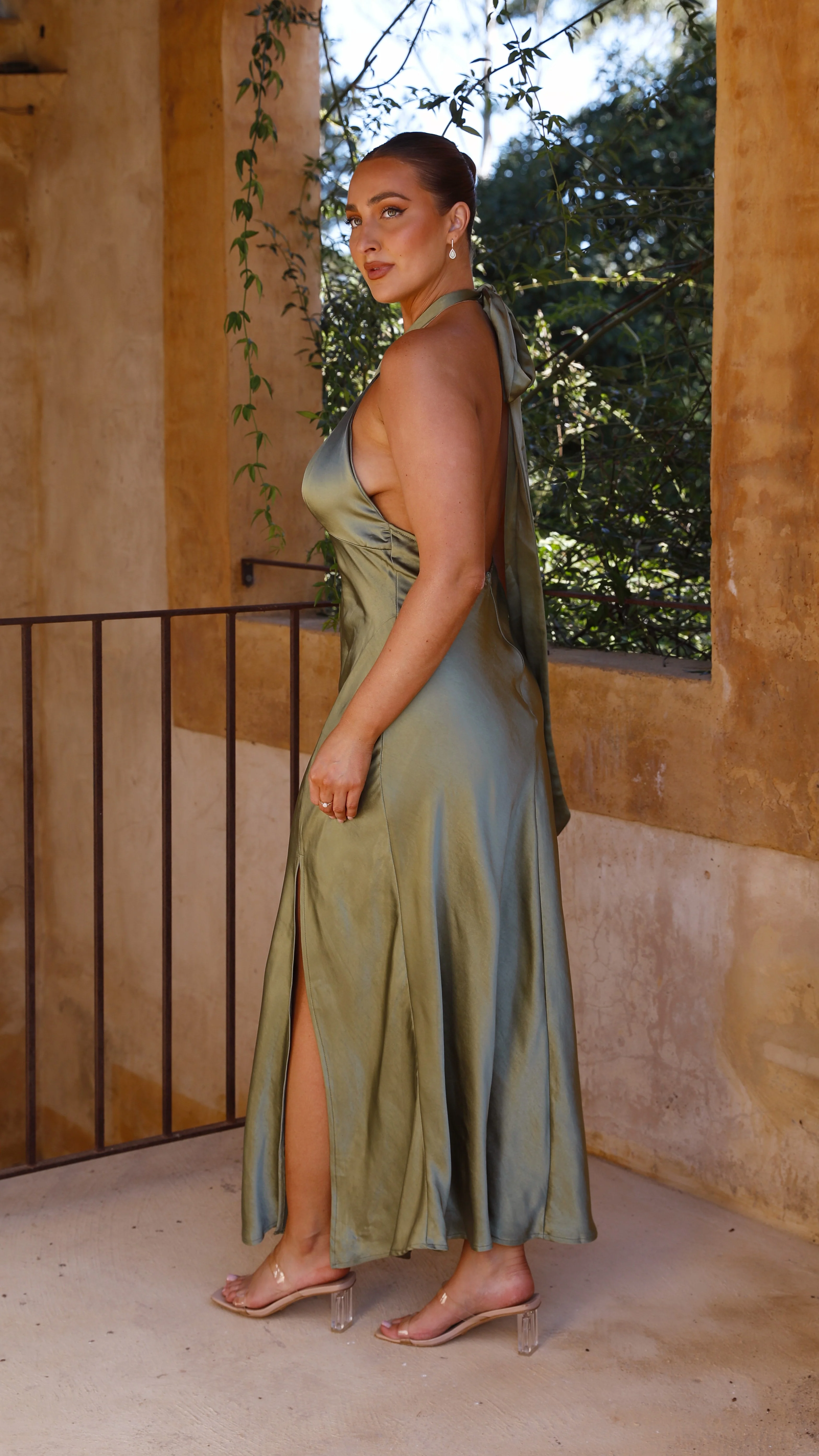 Amalia Maxi Dress - Olive - Image 9