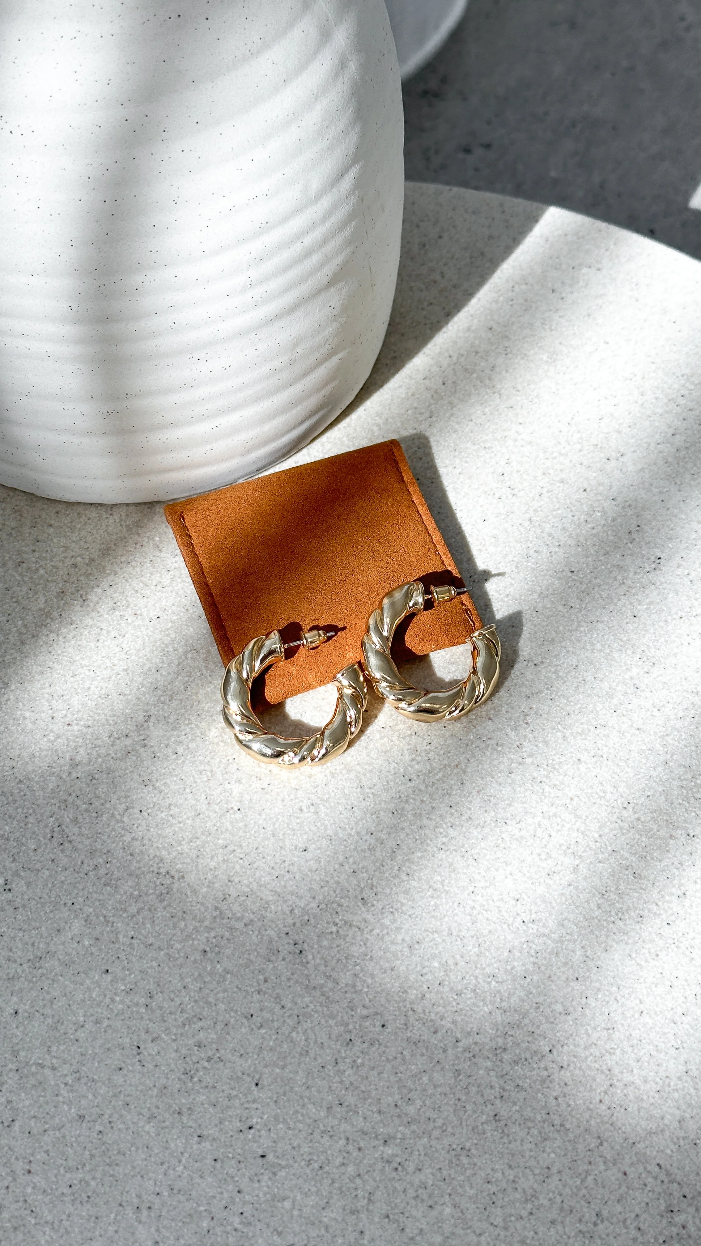 Amalie Hoop Earrings - Gold - Image 2