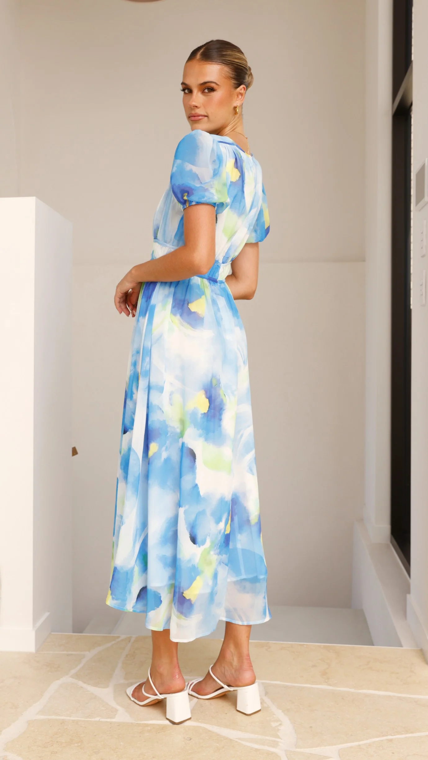Amberose Maxi Dress - Blue/Green - Image 2