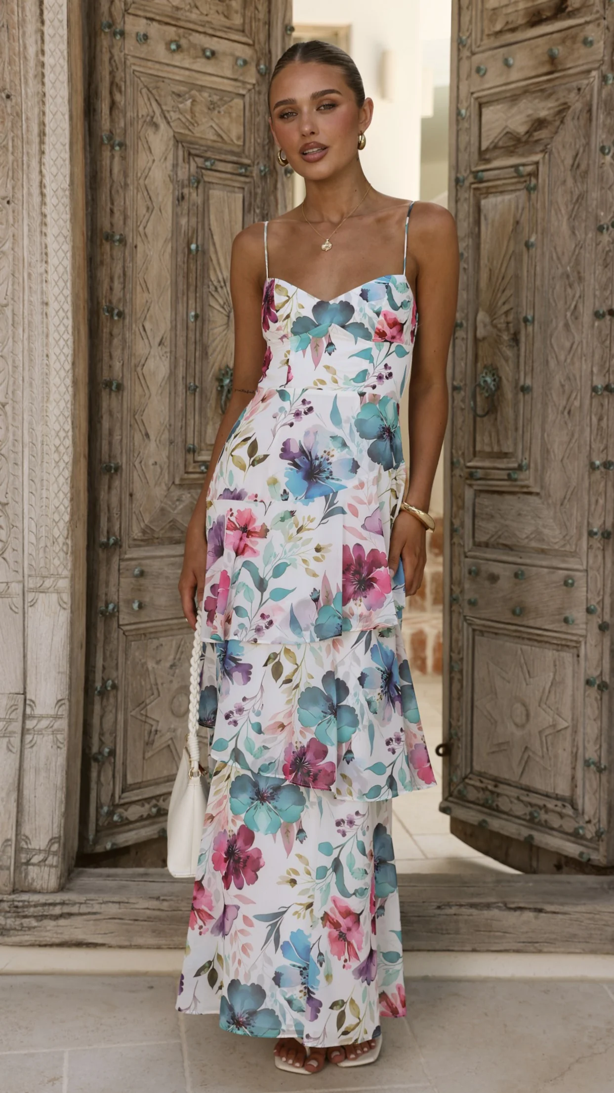 Ami Maxi Dress - Blue/Pink Floral - Image 7