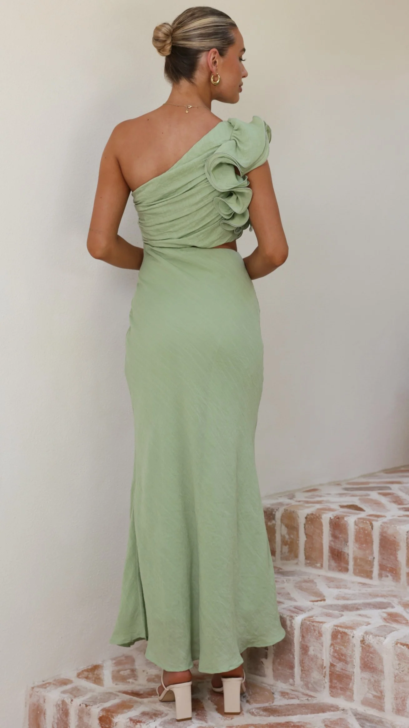 Amina Maxi Dress - Sage - Image 2