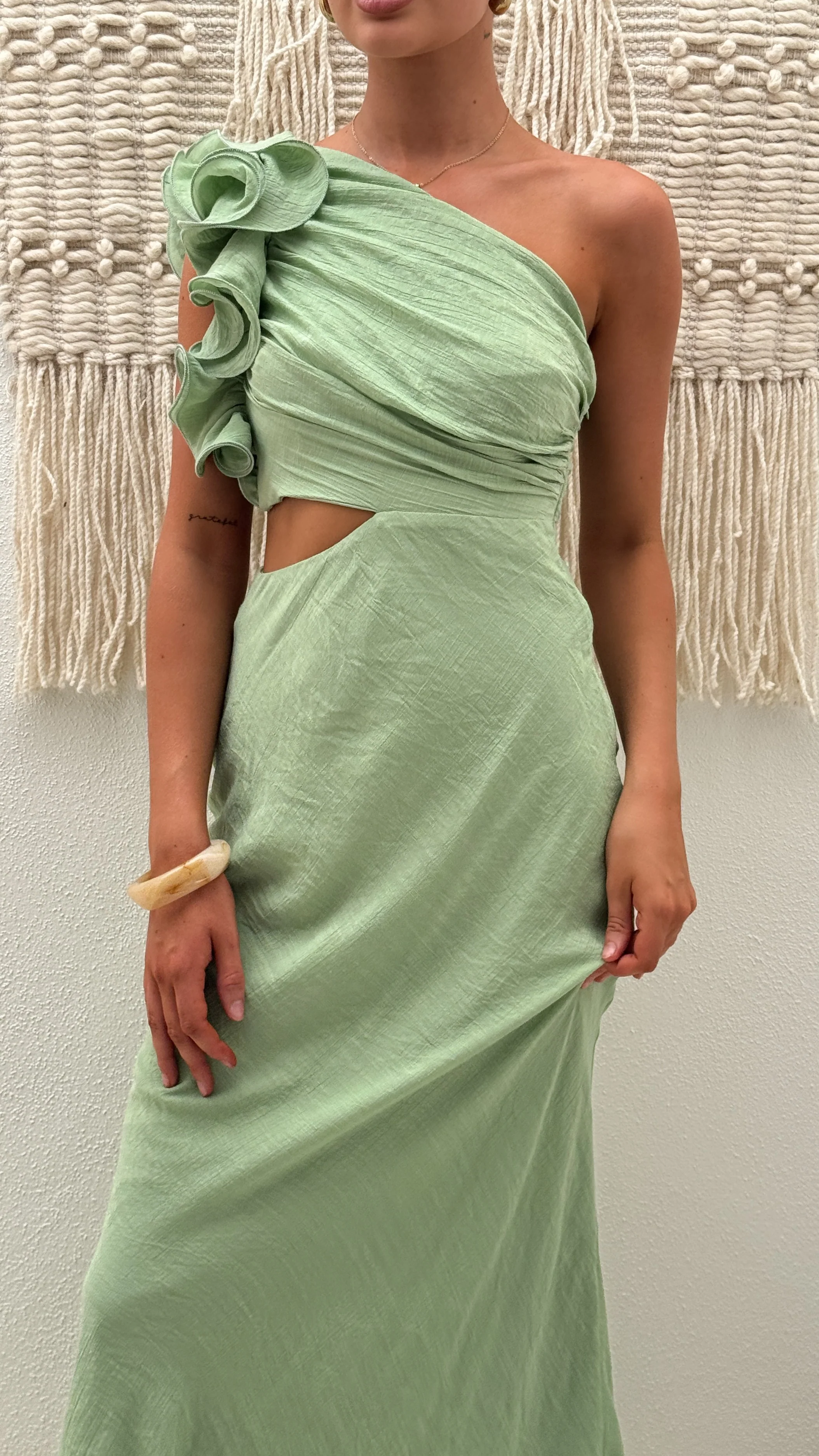 Amina Maxi Dress - Sage - Image 6