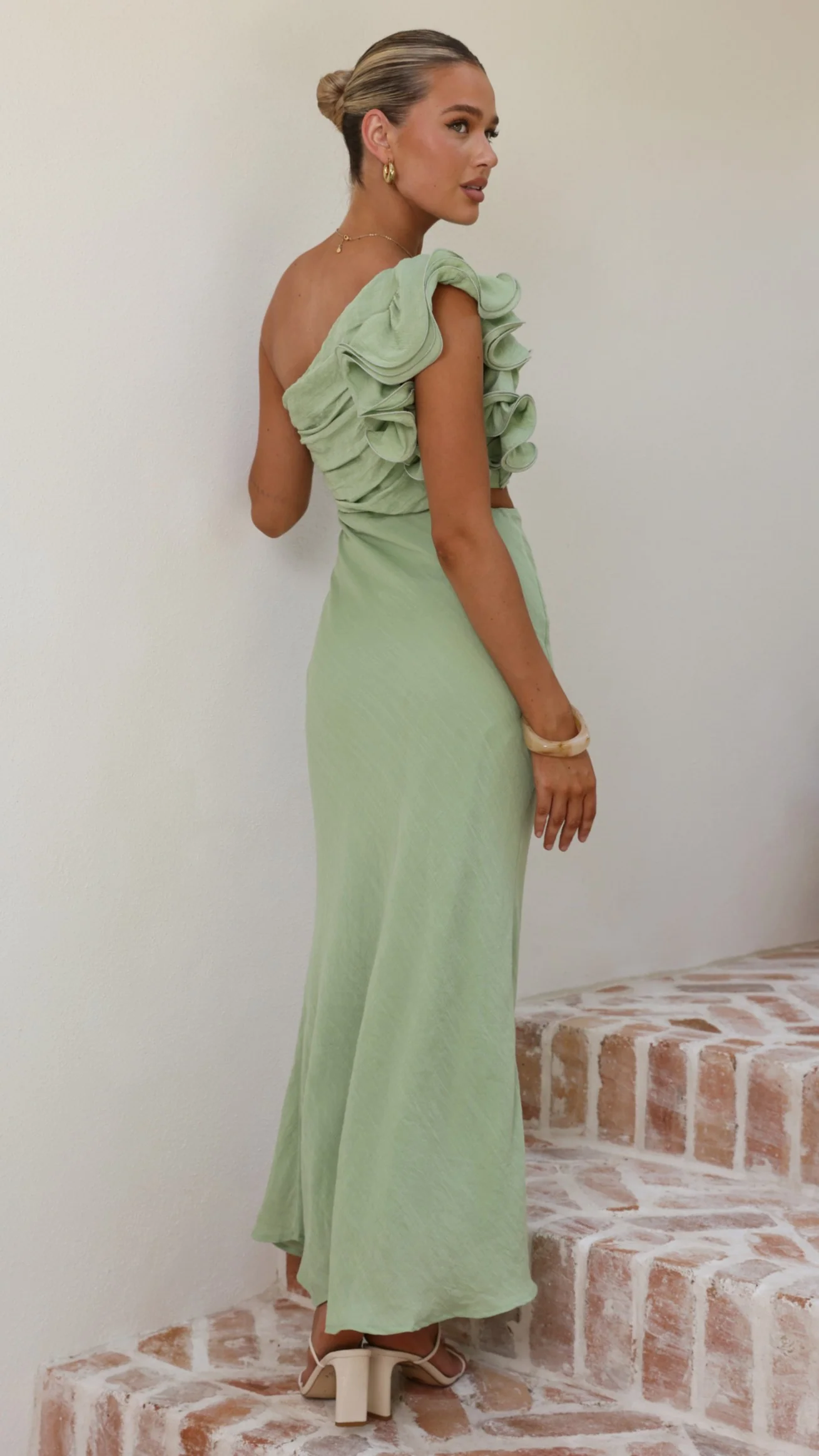 Amina Maxi Dress - Sage - Image 8
