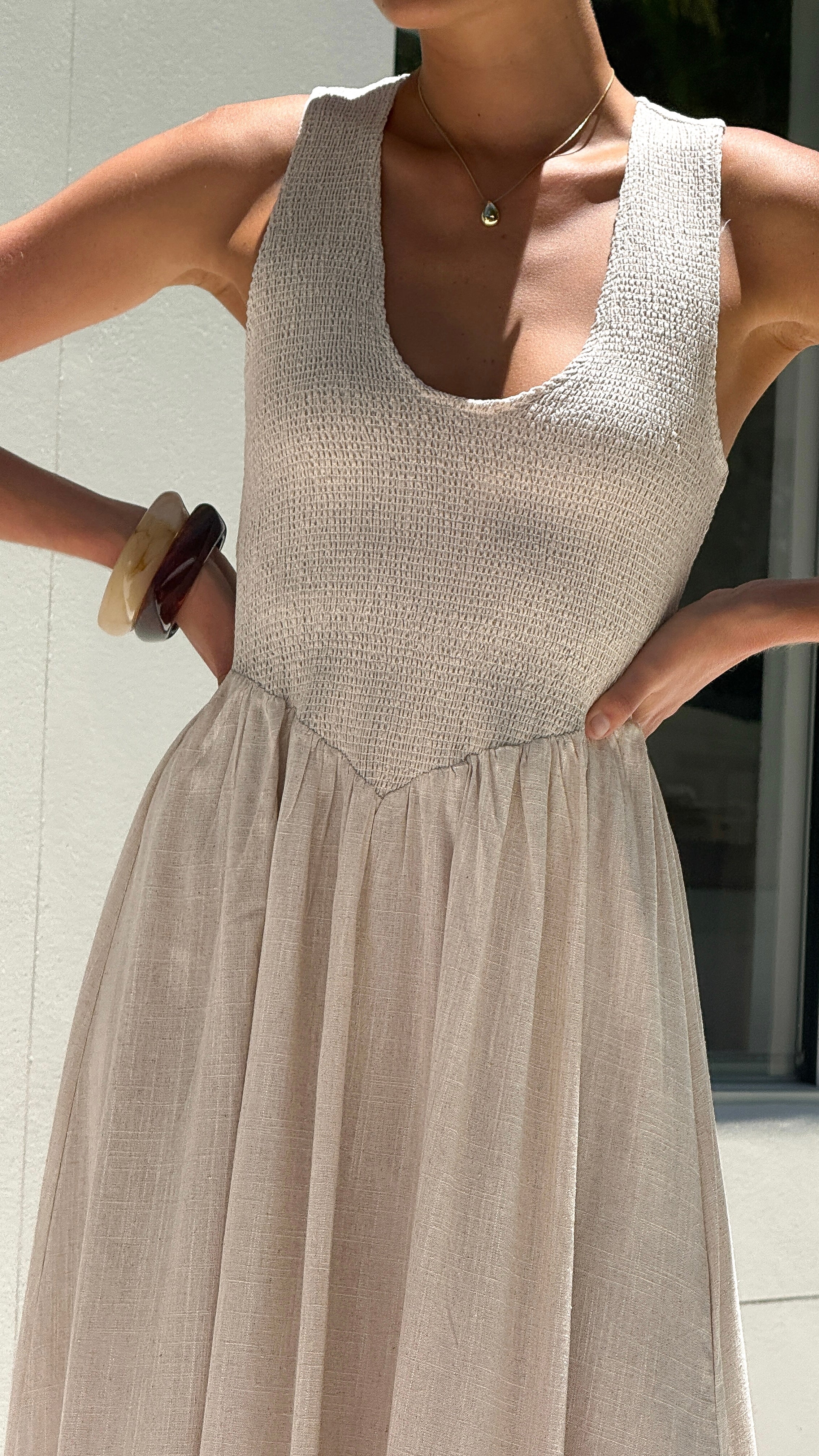 Amira Maxi Dress - Natural - Image 6