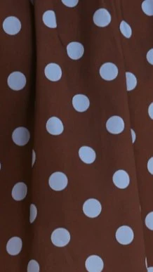 Amira Mini Dress - Choc/Blue Polka - Image 8