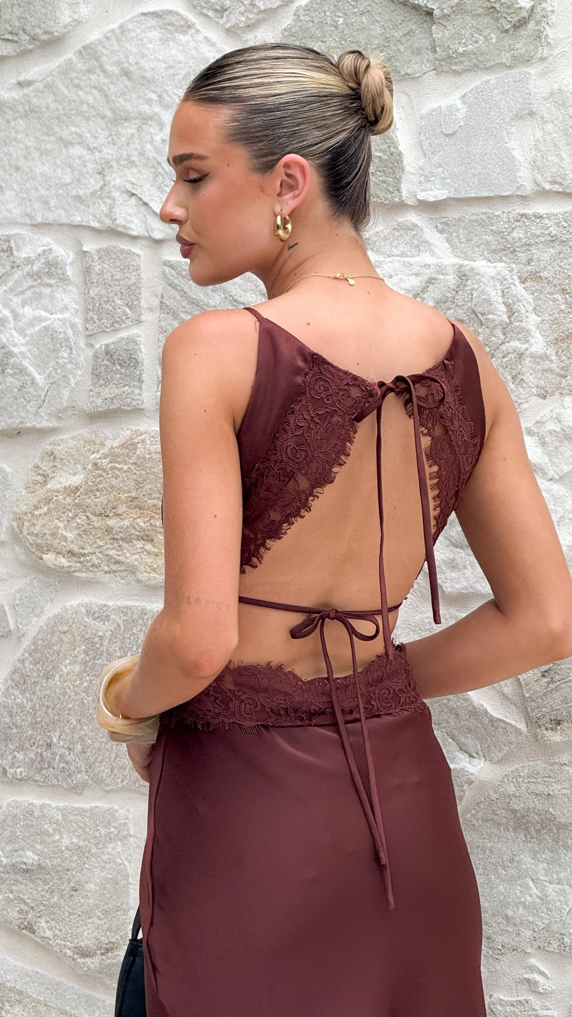 Amy Maxi Dress - Chocolate - Image 6