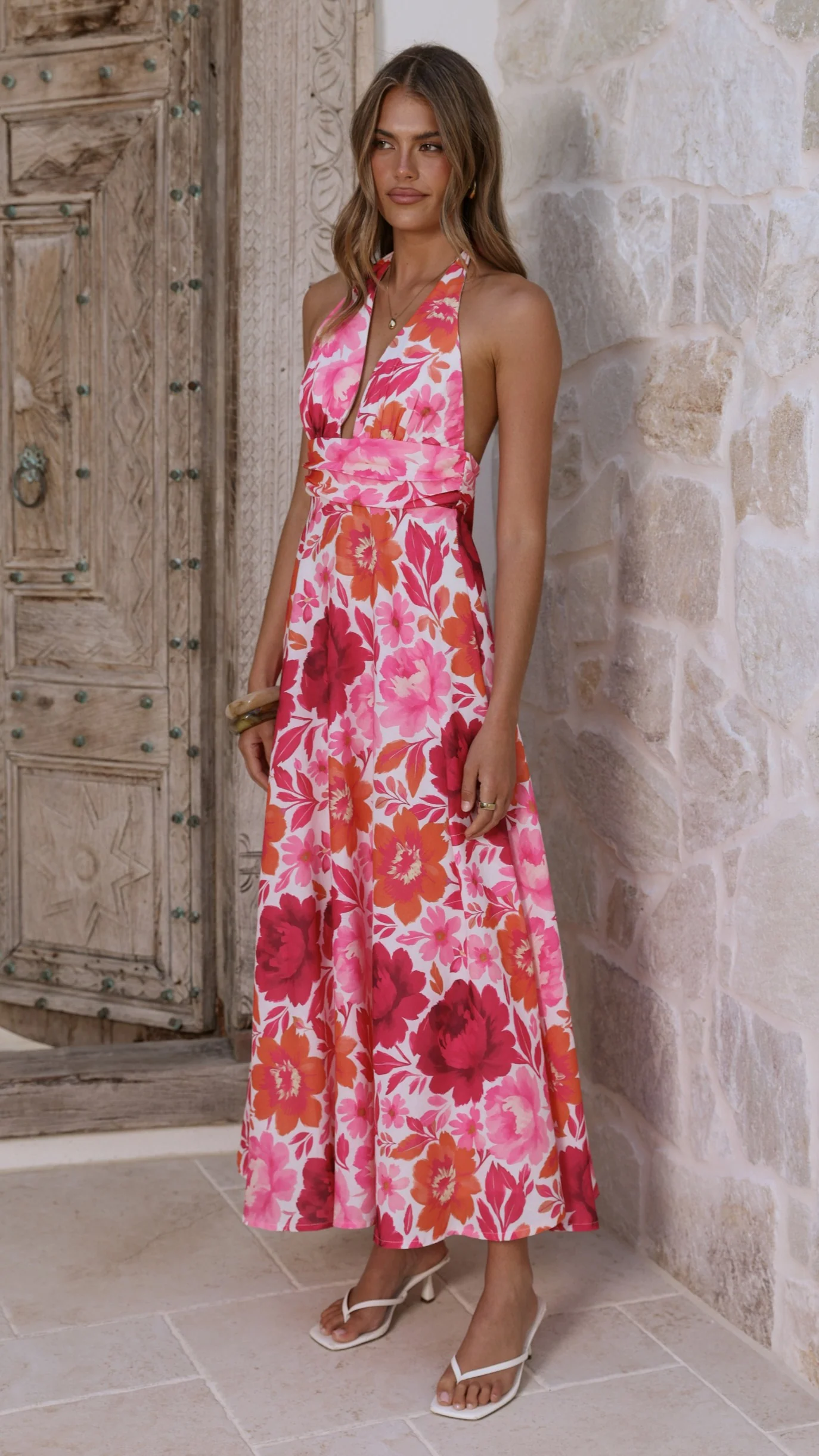 Anara Maxi Dress - Pink Floral - Image 10
