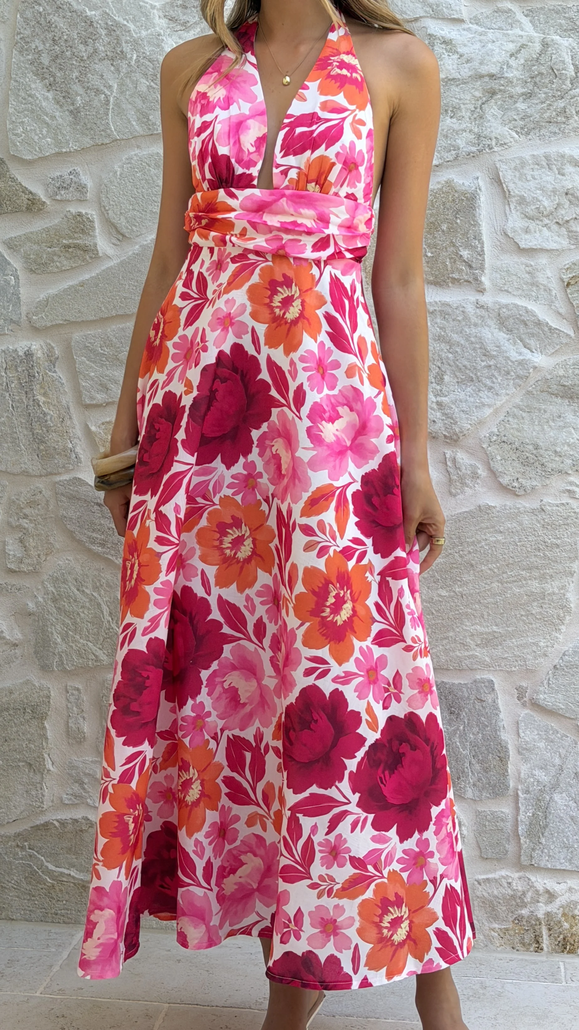 Anara Maxi Dress - Pink Floral - Image 4
