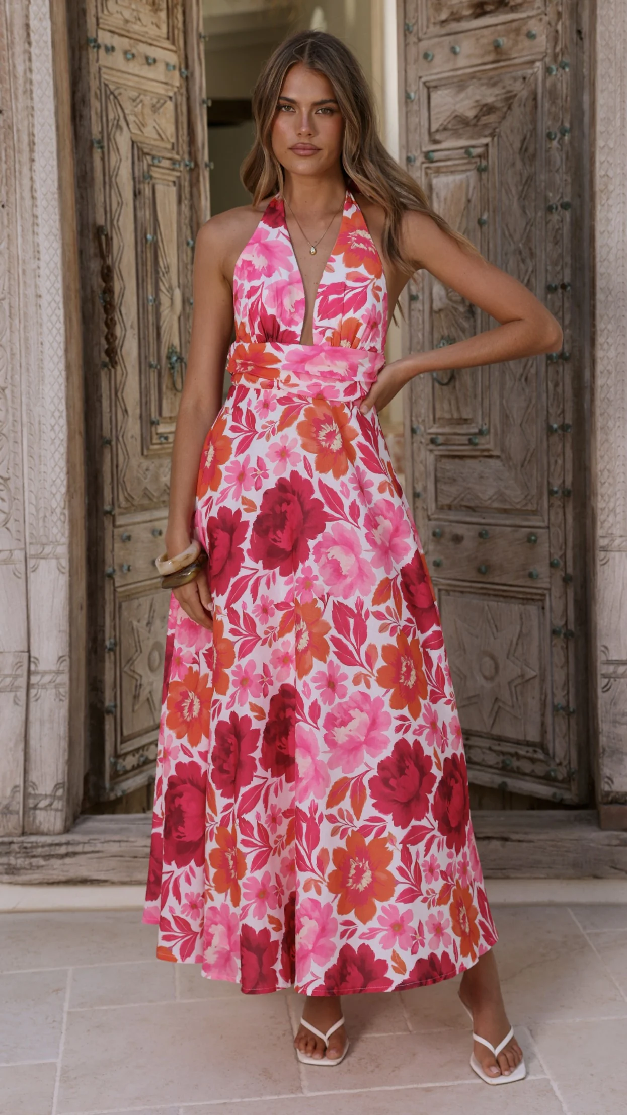 Anara Maxi Dress - Pink Floral - Image 7