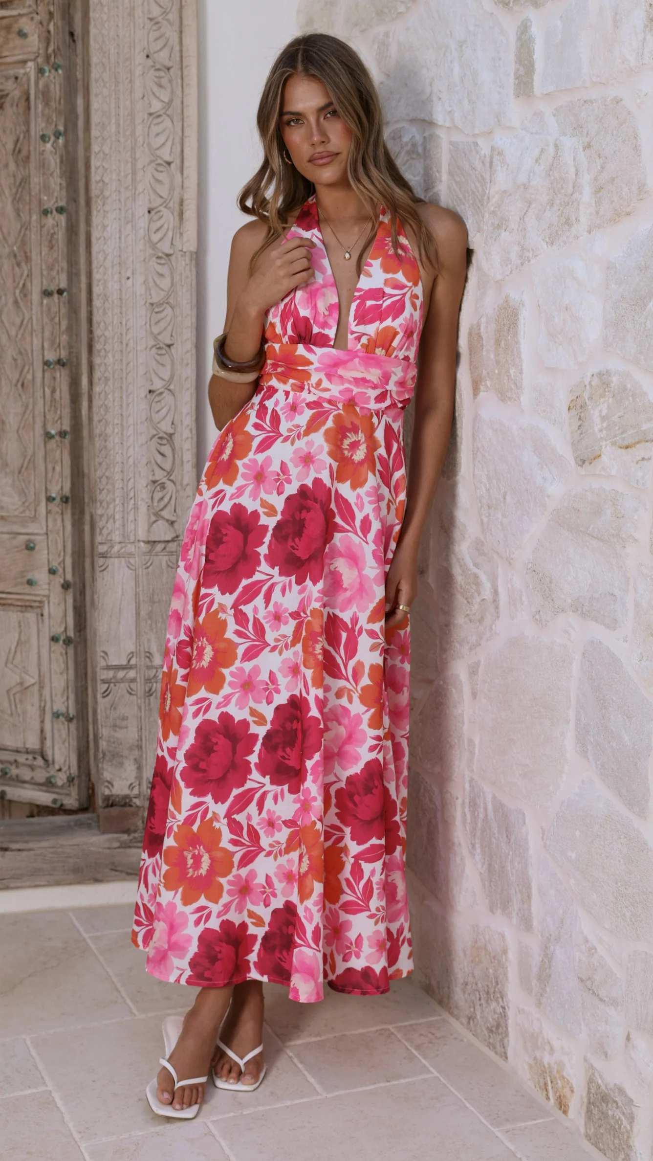 Anara Maxi Dress - Pink Floral - Image 8