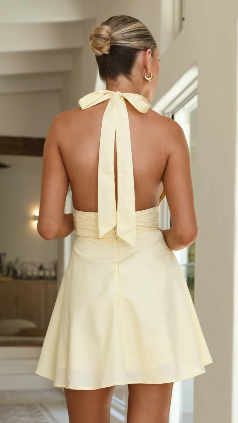 Anara Mini Dress - Yellow - Image 2