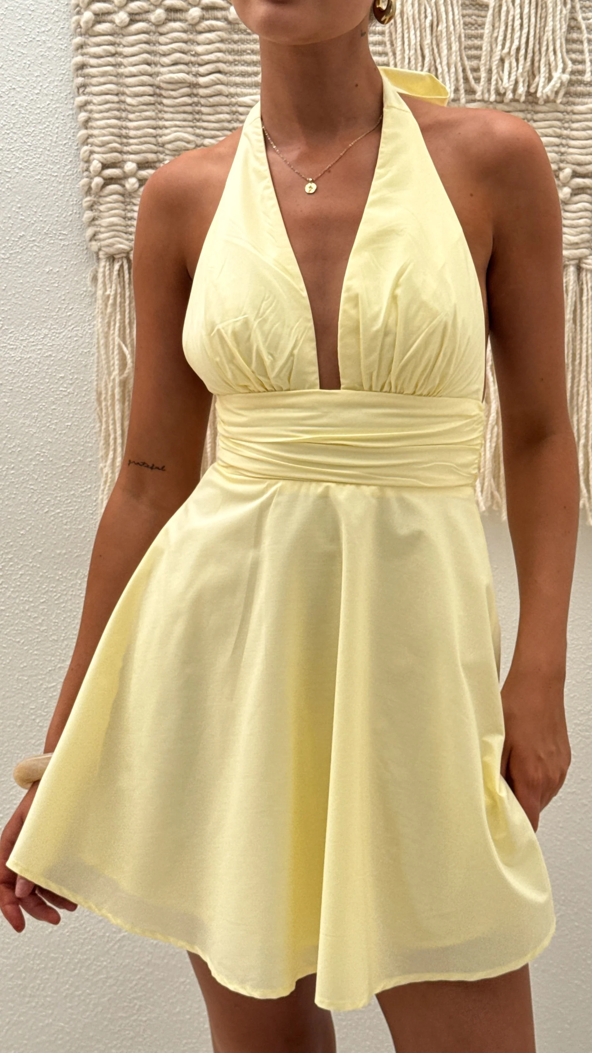 Anara Mini Dress - Yellow - Image 5