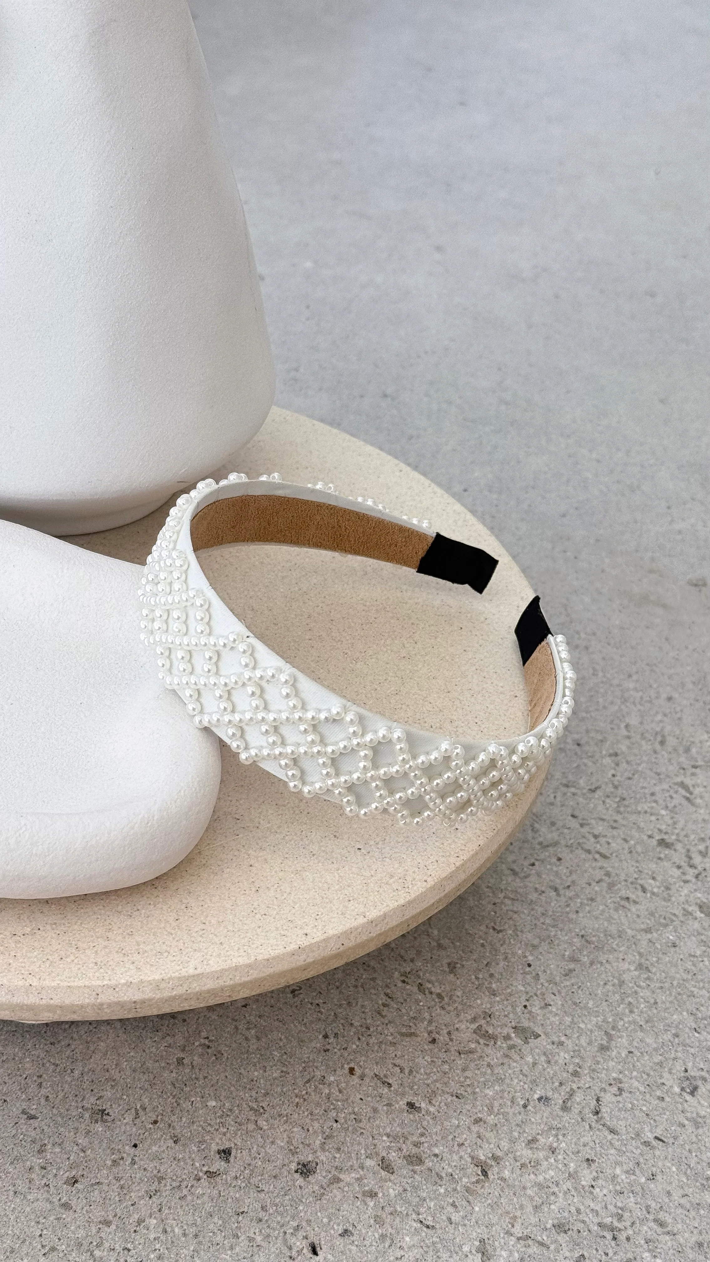 Angela Headband - White
