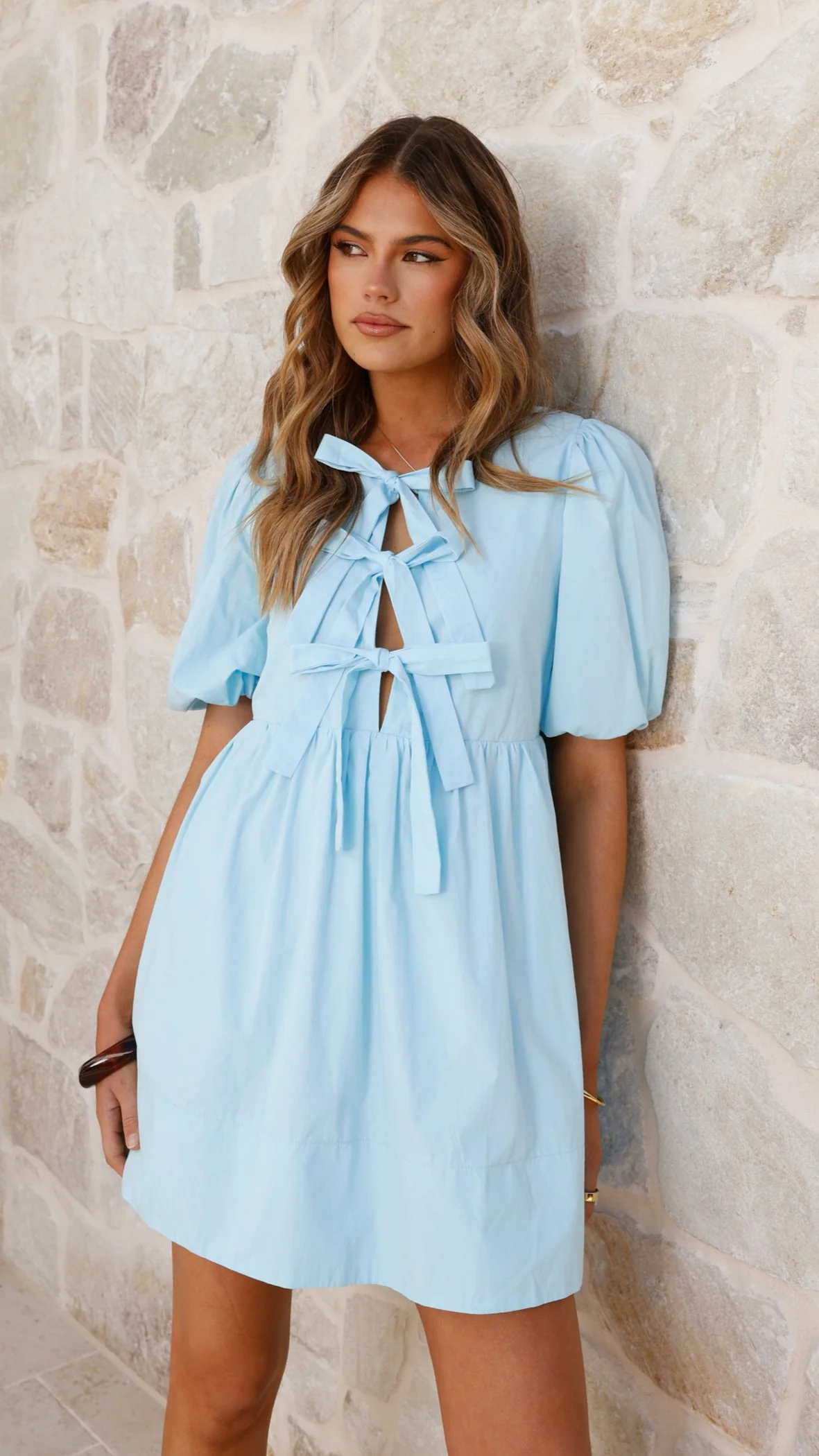 Arana Mini Dress - Blue - Image 9