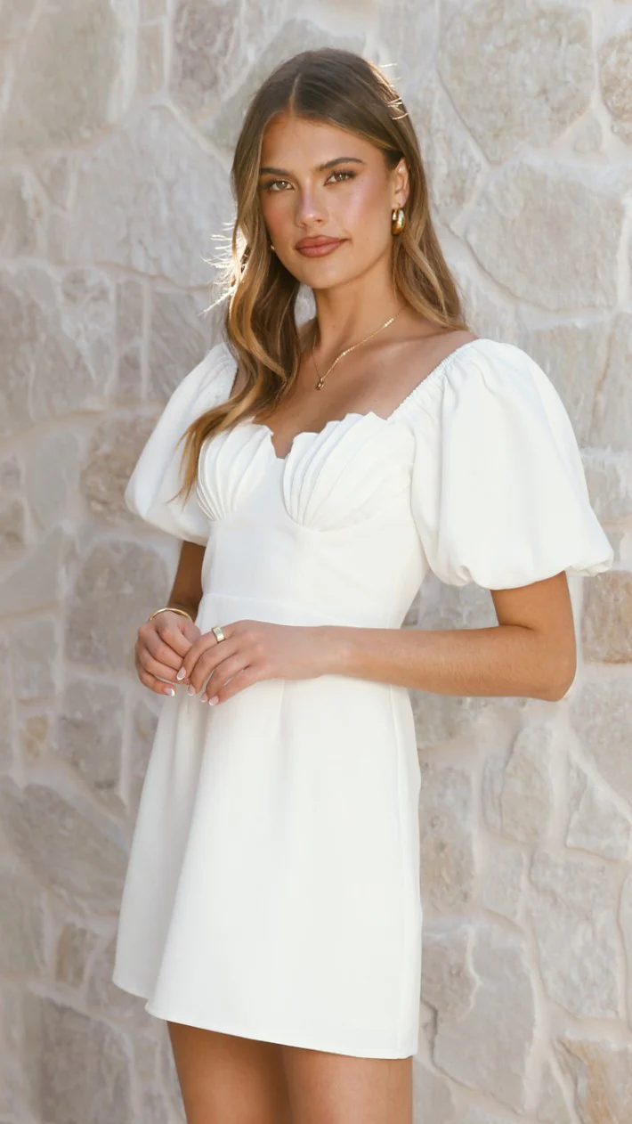 Ariel Bustier Mini Dress - White - Image 10