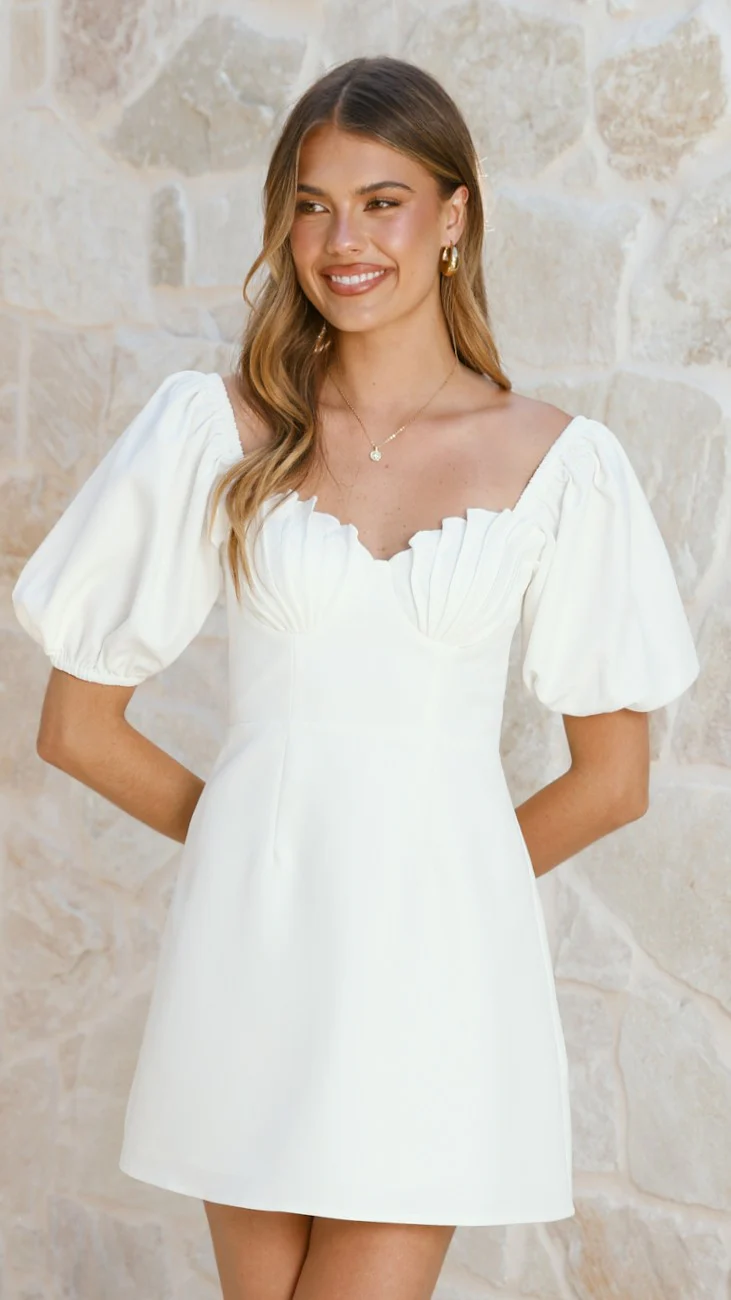 Ariel Bustier Mini Dress - White - Image 6
