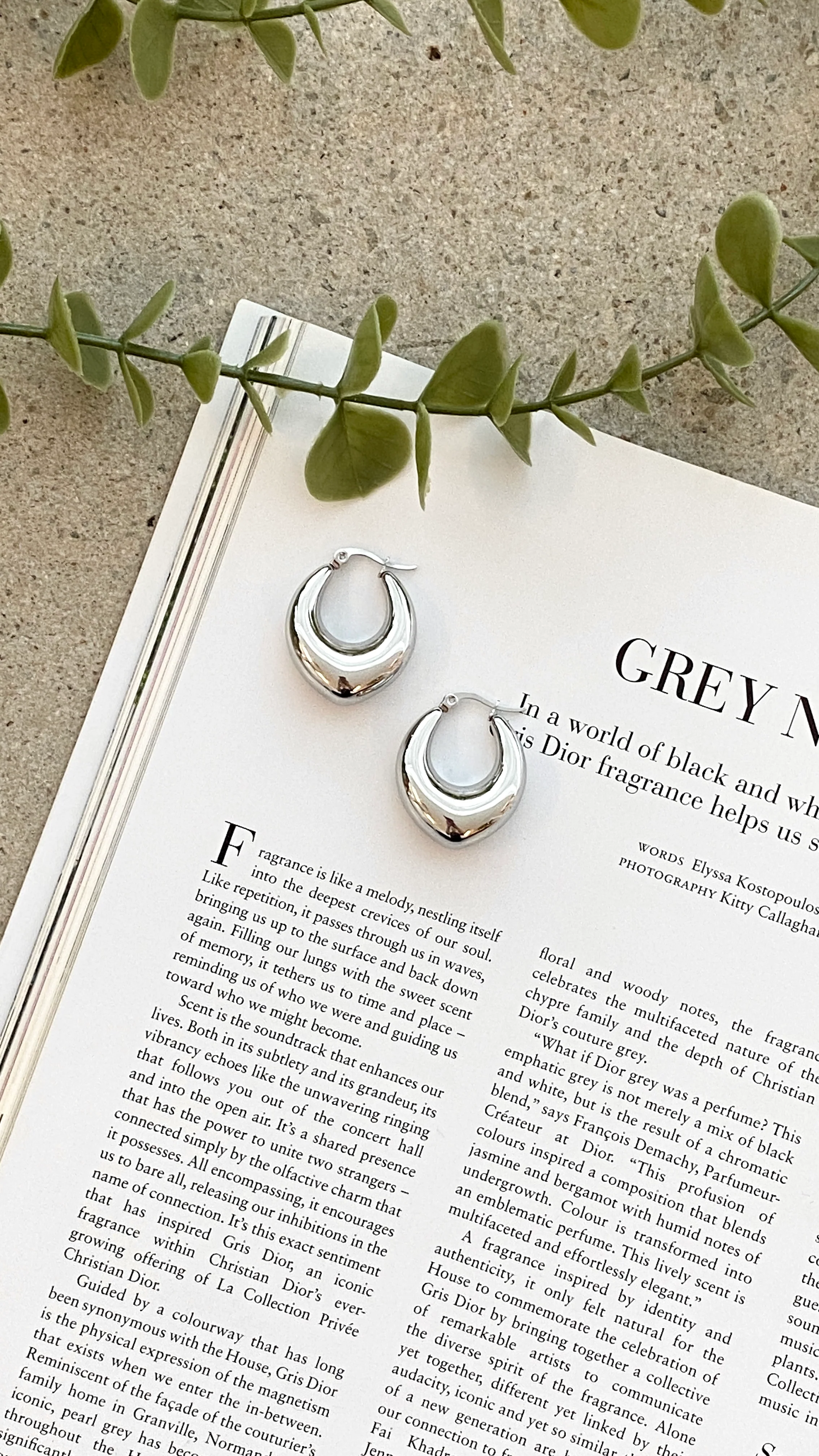 Arya Hoop Earrings - Silver - Image 3